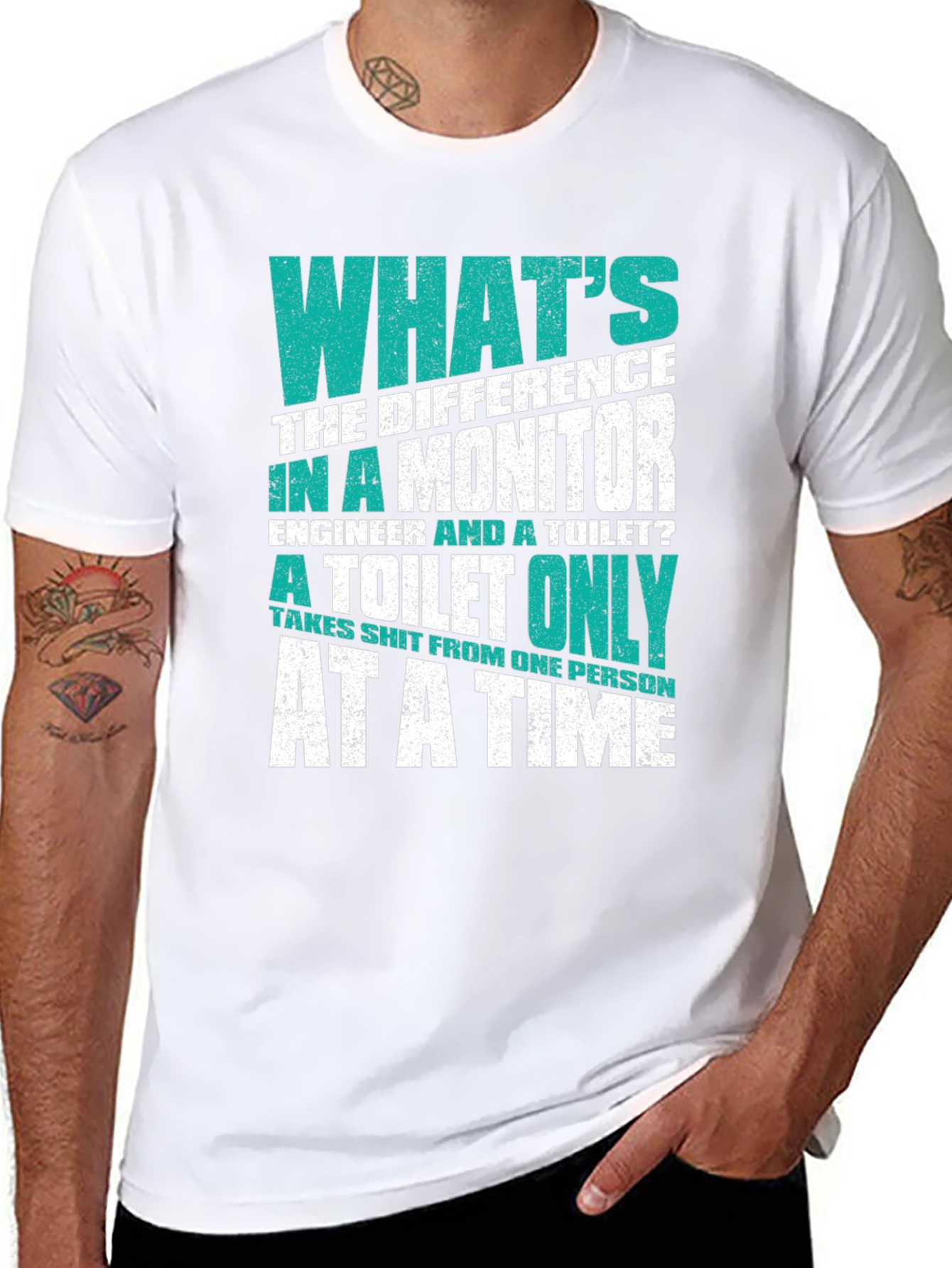 Engineer vs. Toilet T-Shirt - Funny Sarcastic Tee