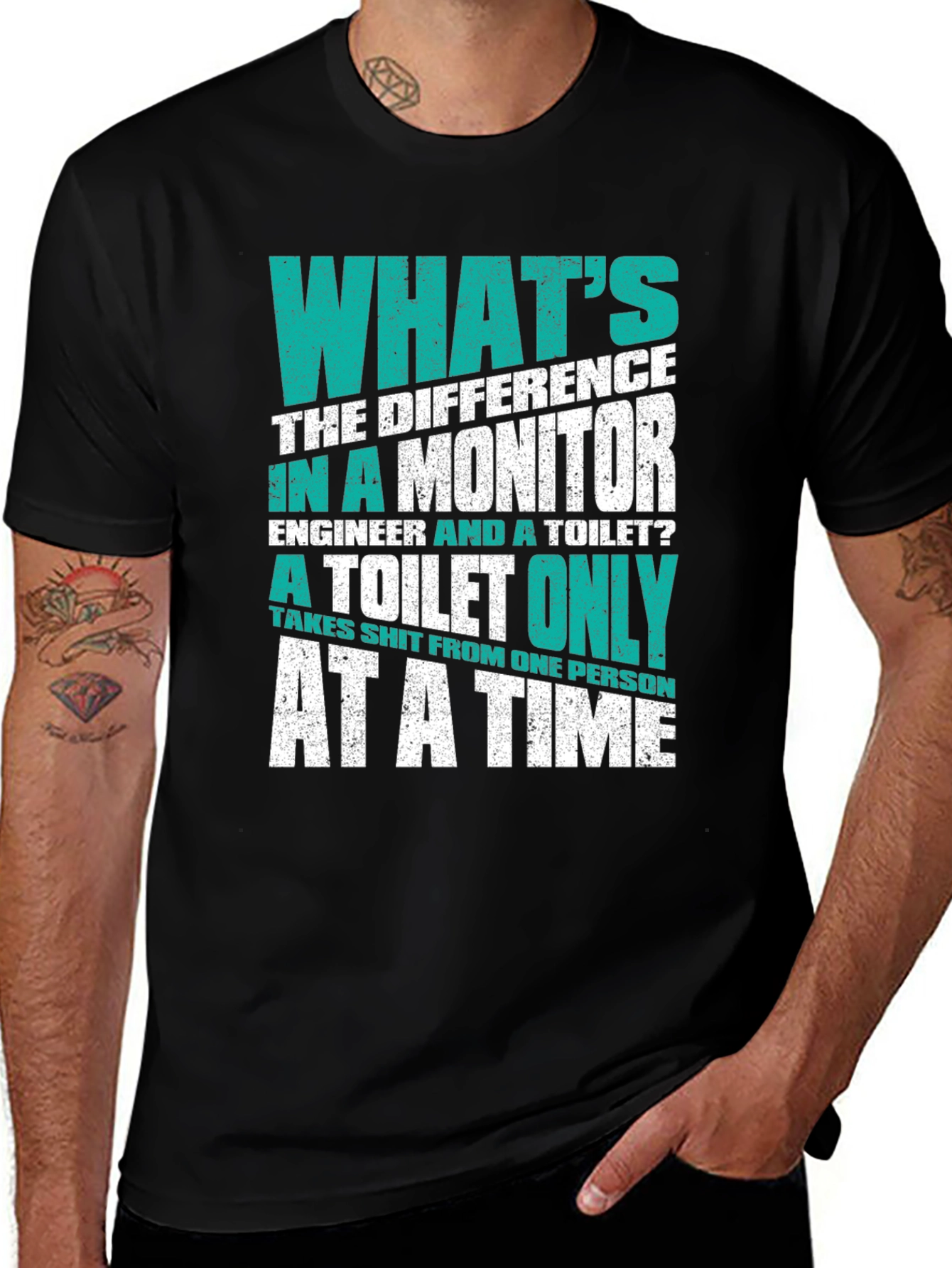Engineer vs. Toilet T-Shirt - Funny Sarcastic Tee