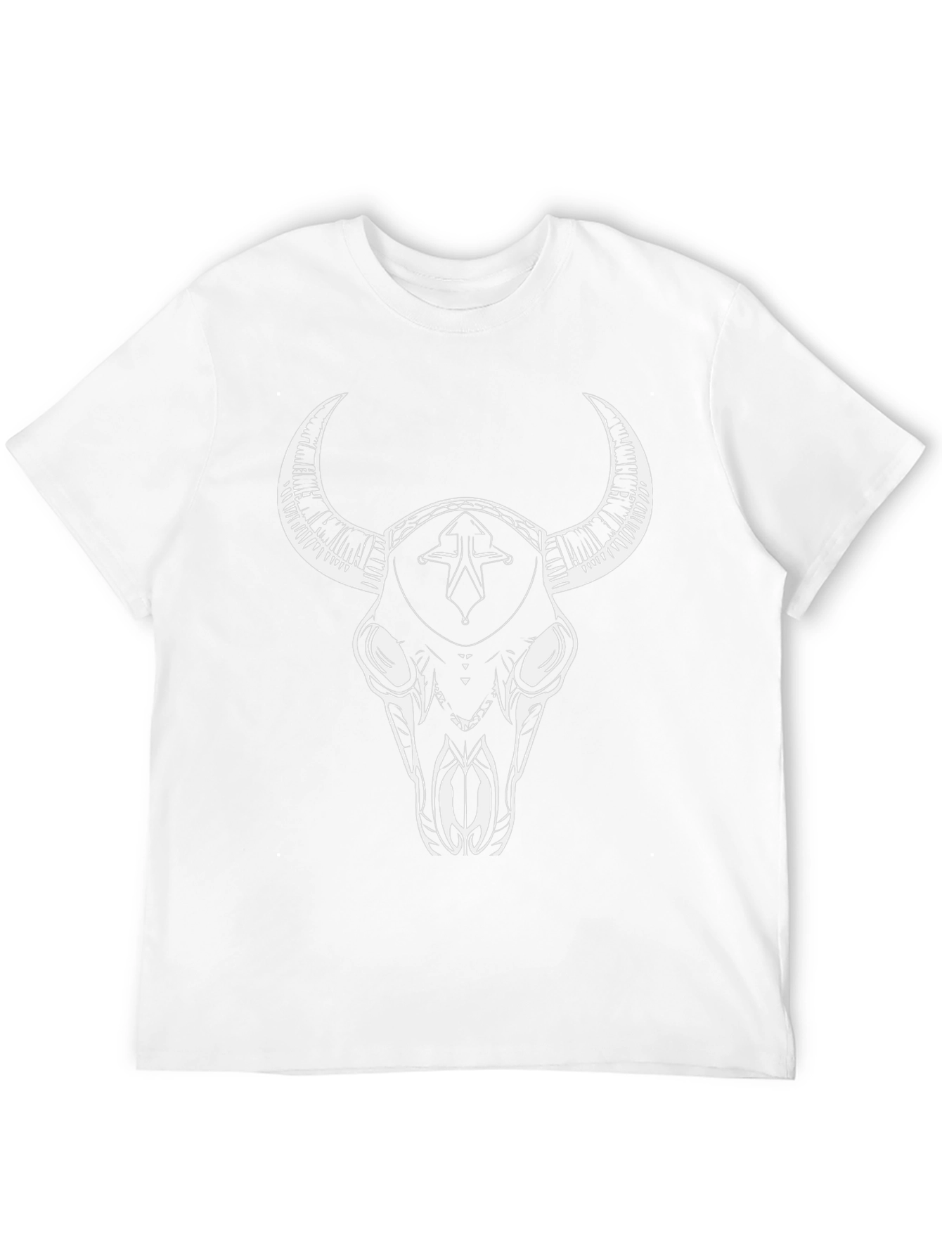 Skull Tee - Western Bull Graphic Black T-Shirt
