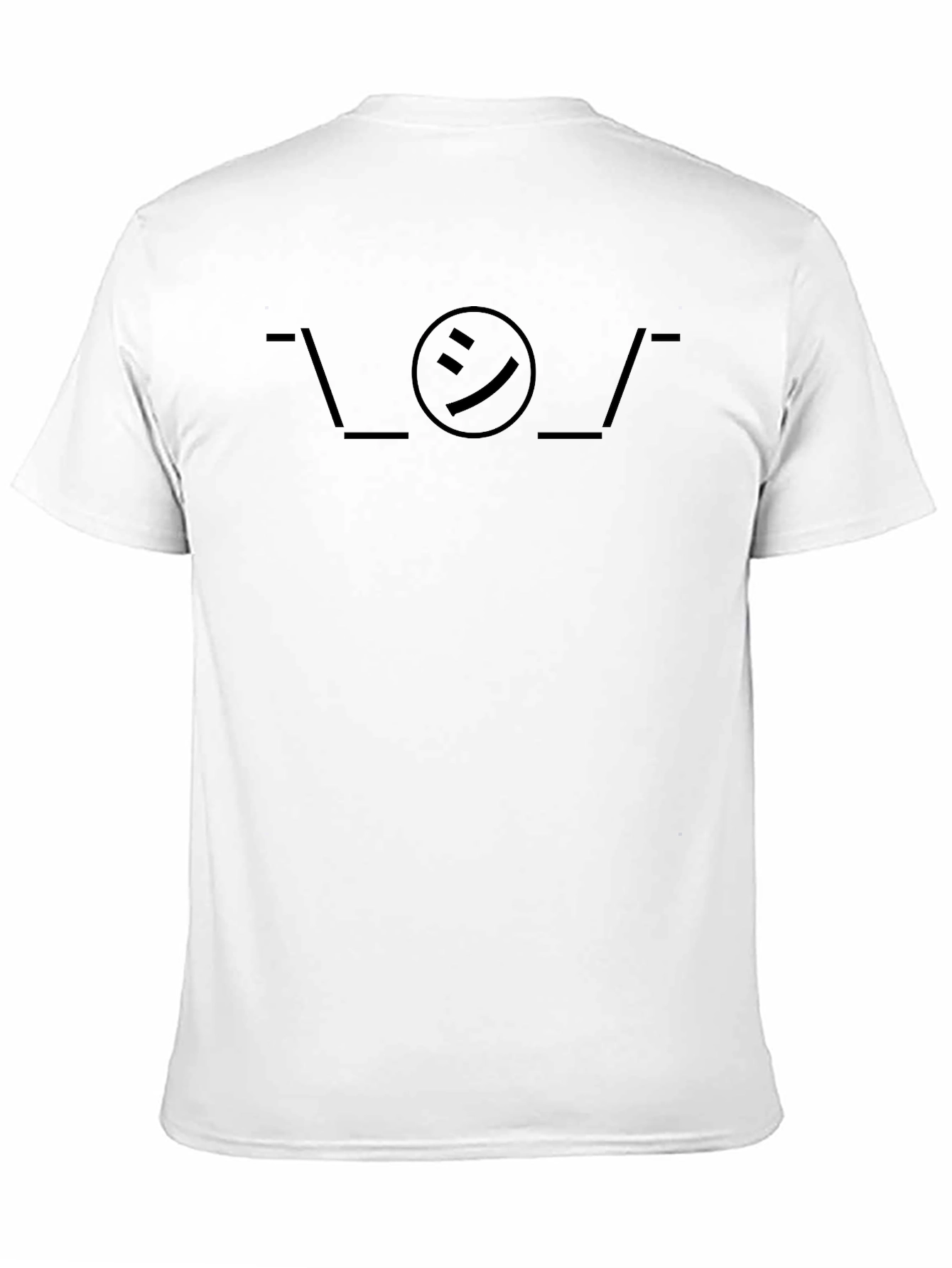 Shrug Emoji Graphic Tee - Black Casual T-Shirt