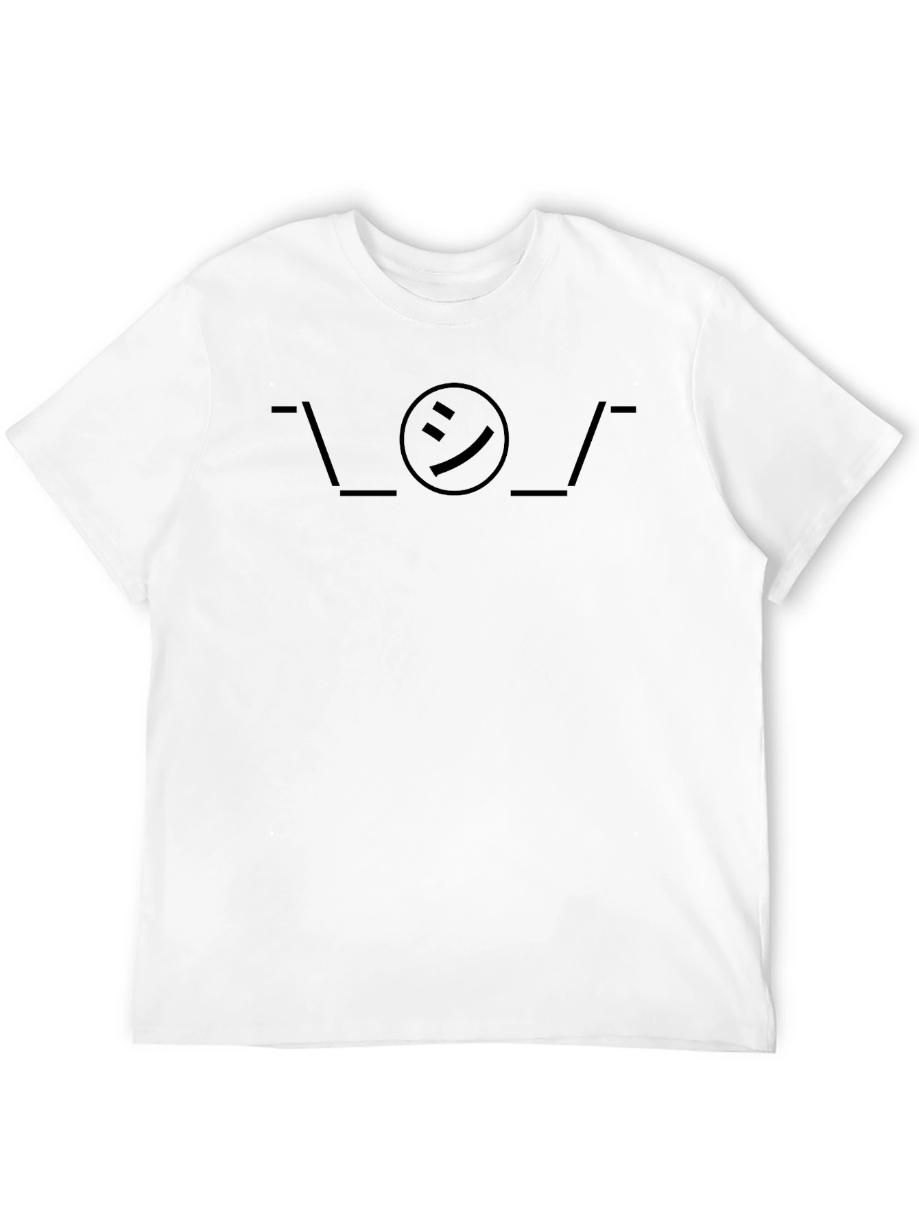 Shrug Emoji Graphic Tee - Black Casual T-Shirt