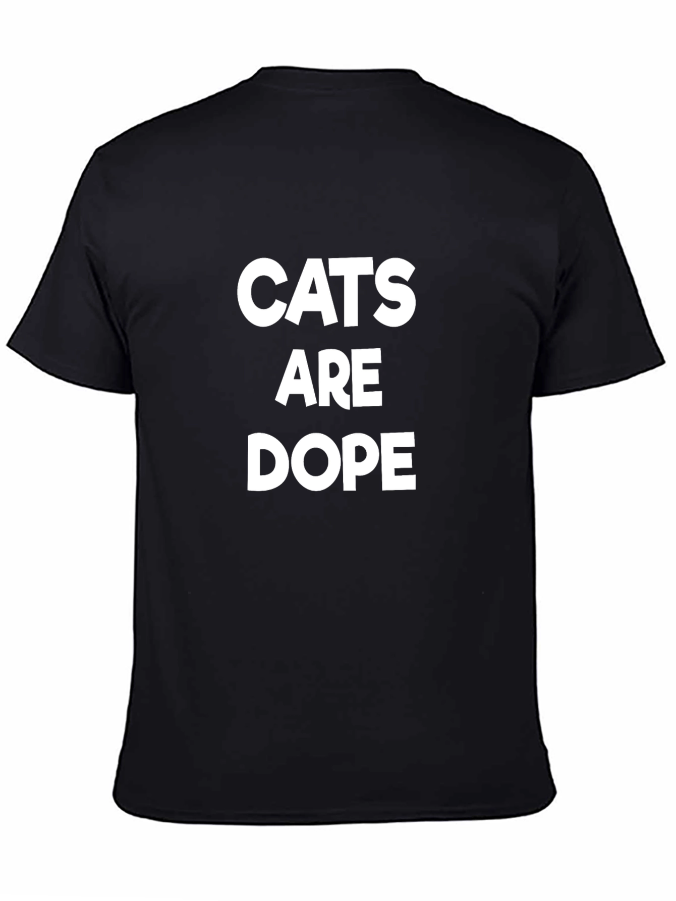 Cats Are Dope Graphic Print Crew Neck T-Shirt