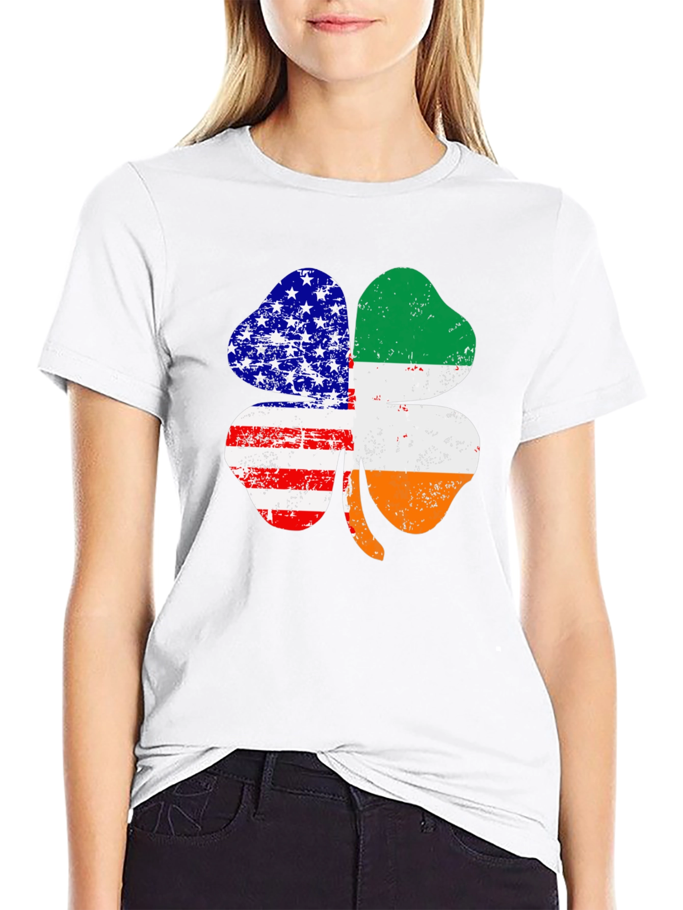 USA Ireland Clover Graphic Tee