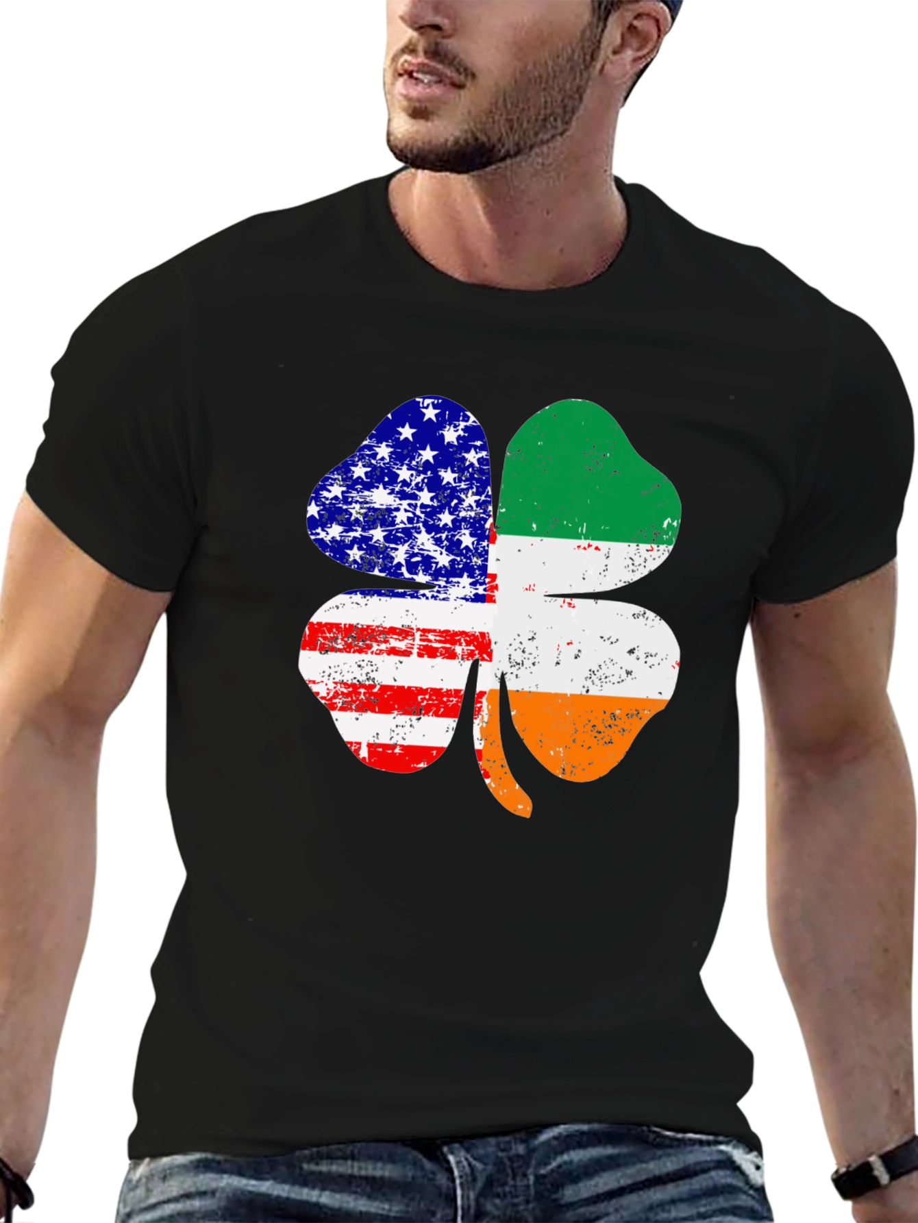 USA Ireland Clover Graphic Tee