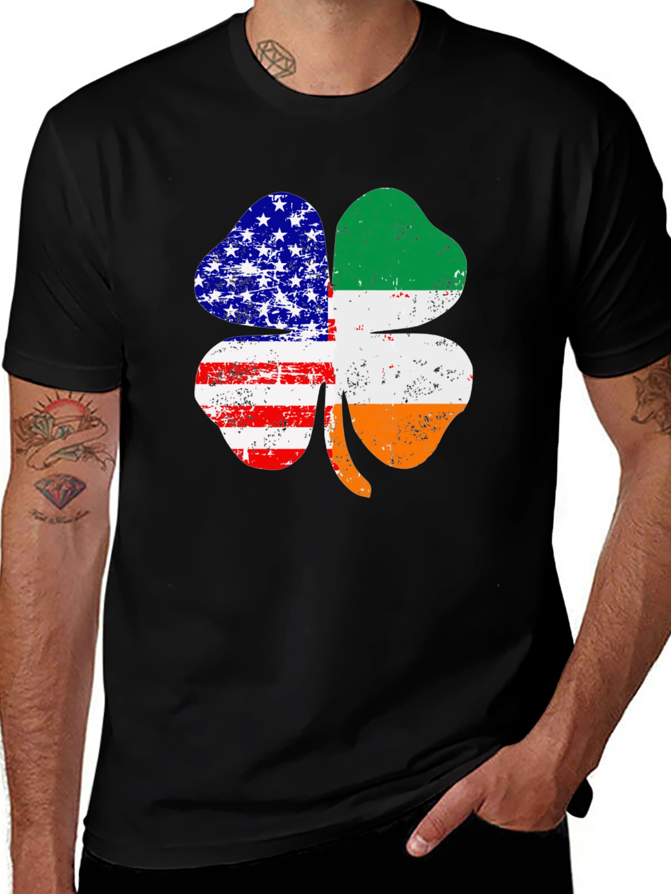 USA Ireland Clover Graphic Tee