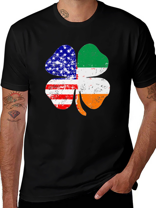 USA Ireland Clover Graphic Tee