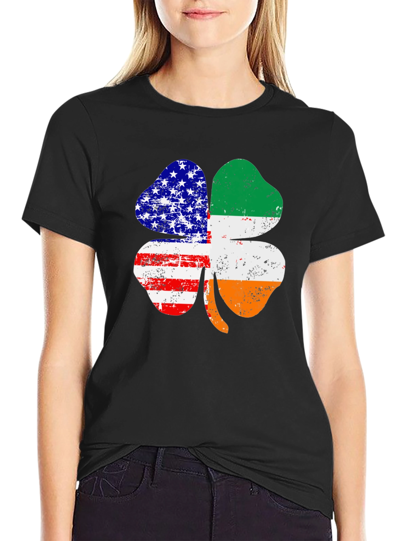 USA Ireland Clover Graphic Tee