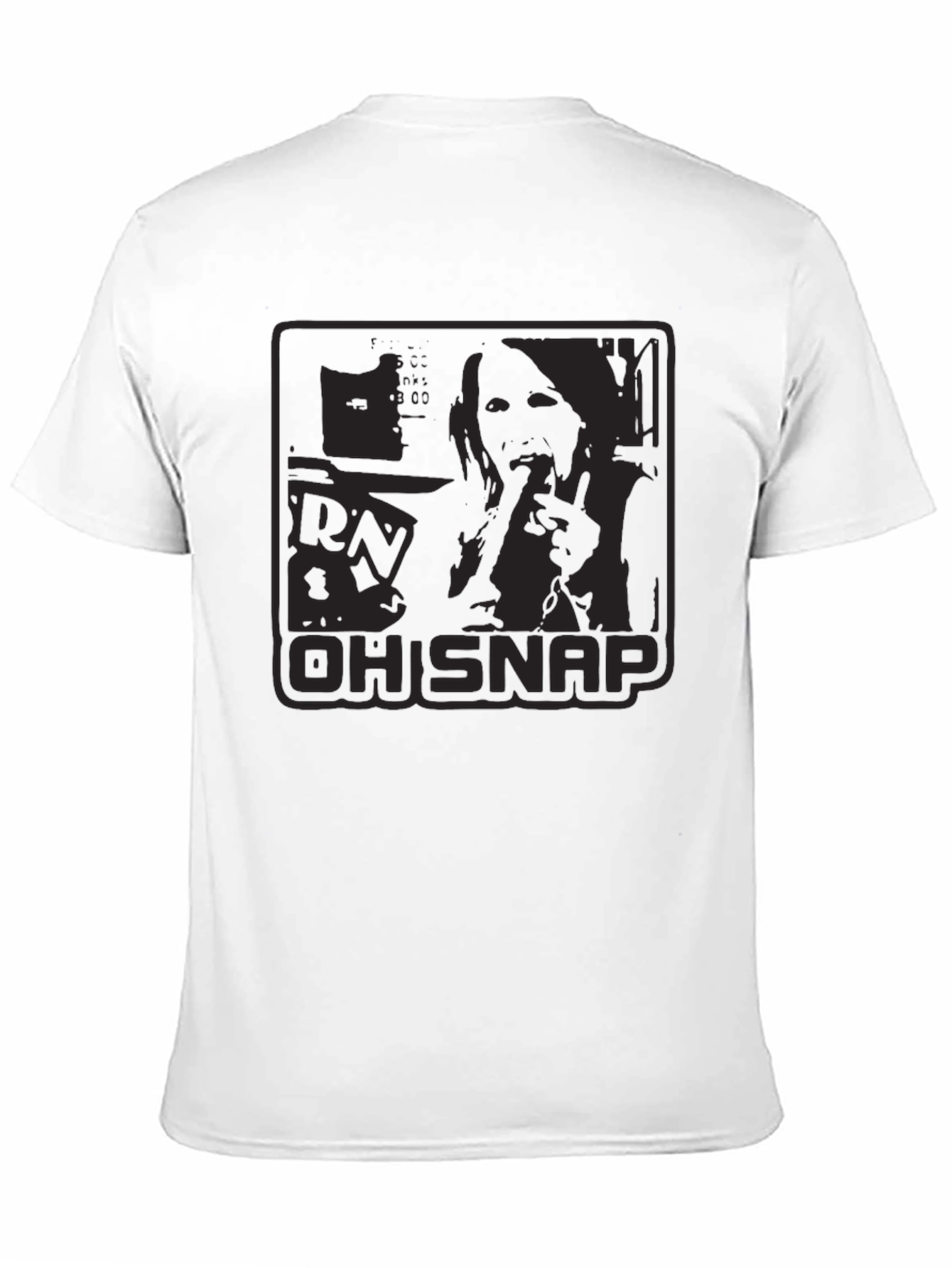 Mens Oh Snap Graphic Print Black T-Shirt