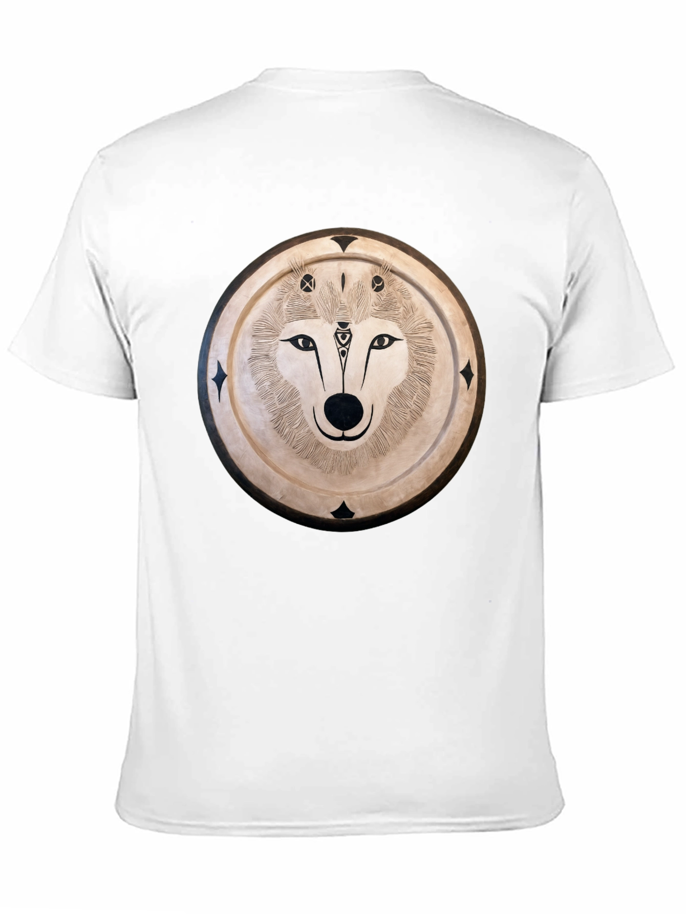 Wolf Mandala Graphic Tee - Mens Black T-Shirt