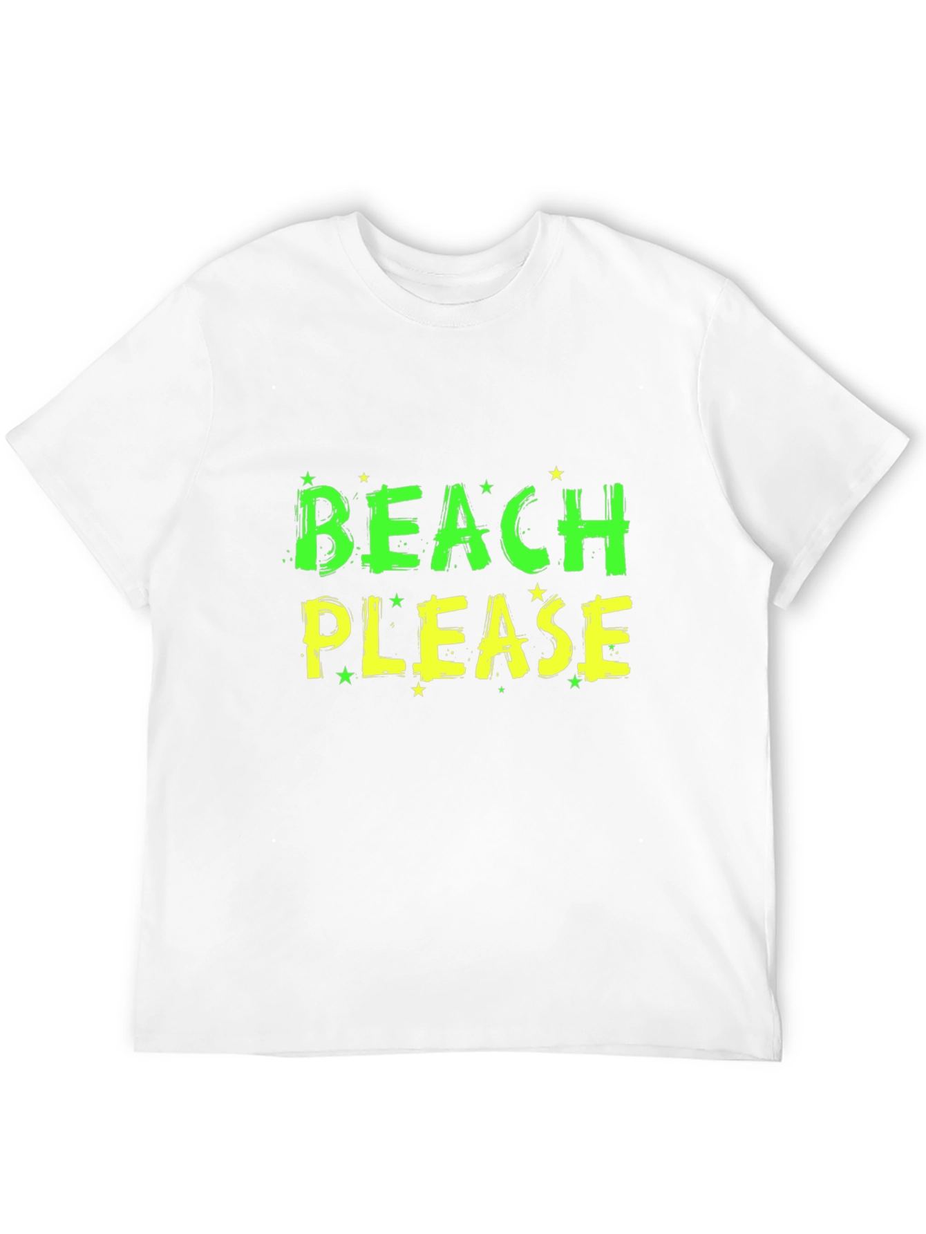 Beach Please Graphic Tee - Black Cotton T-Shirt