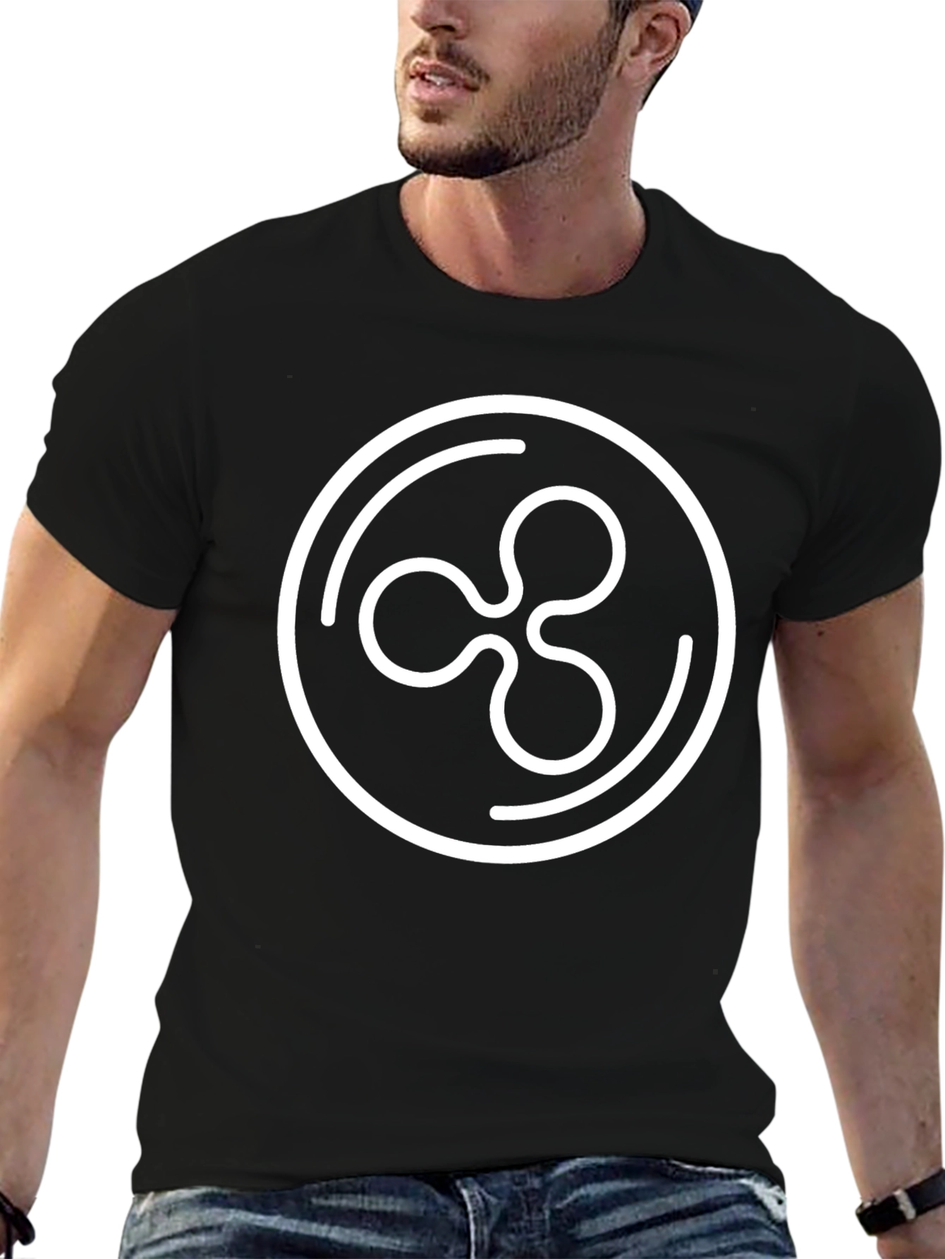 Ripple XRP Crypto T-Shirt - Black Cryptocurrency Tee