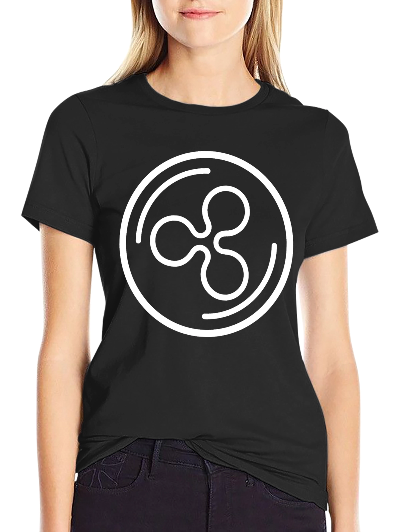 Ripple XRP Crypto T-Shirt - Black Cryptocurrency Tee