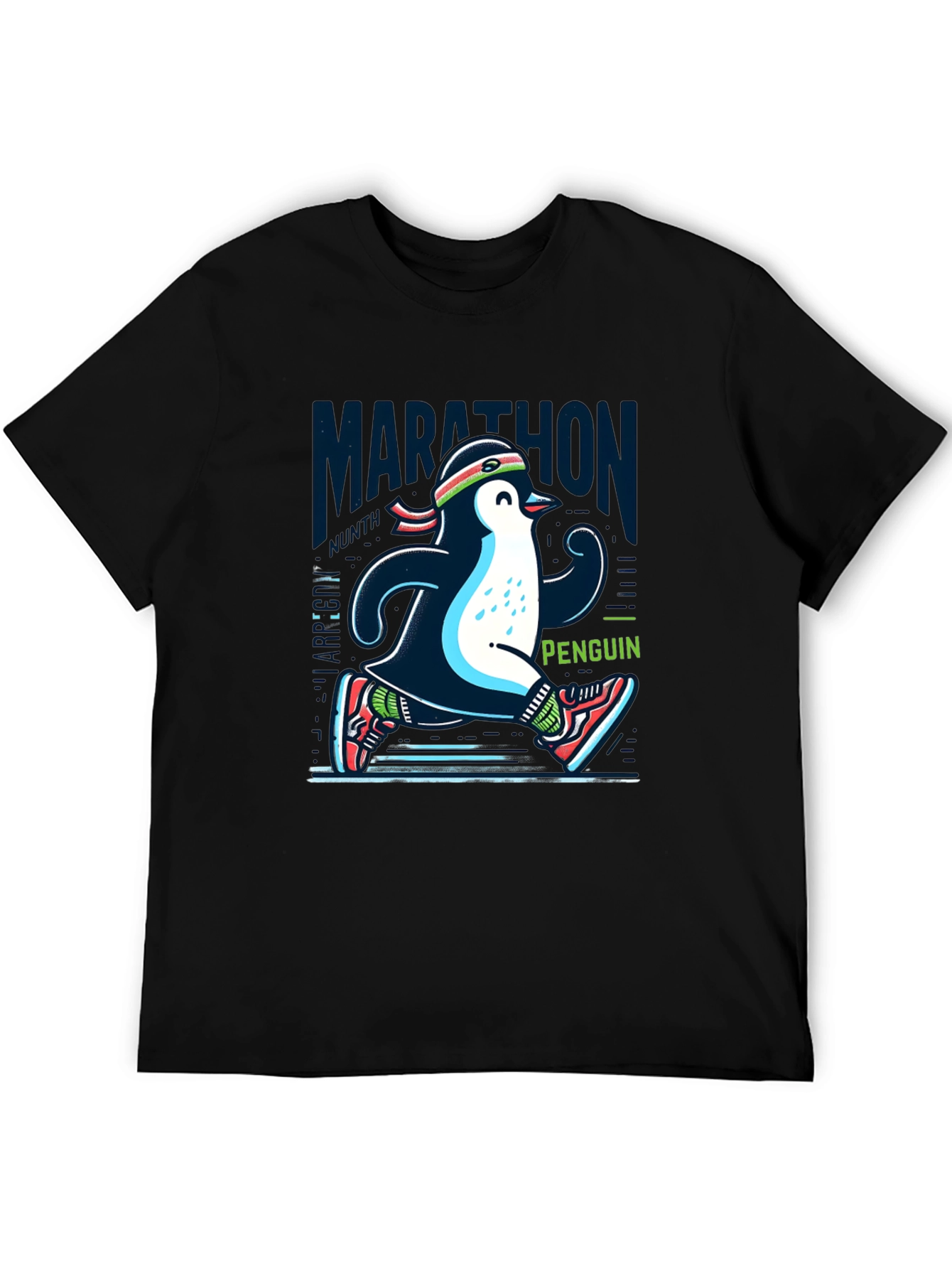 Marathon Penguin Running T-Shirt
