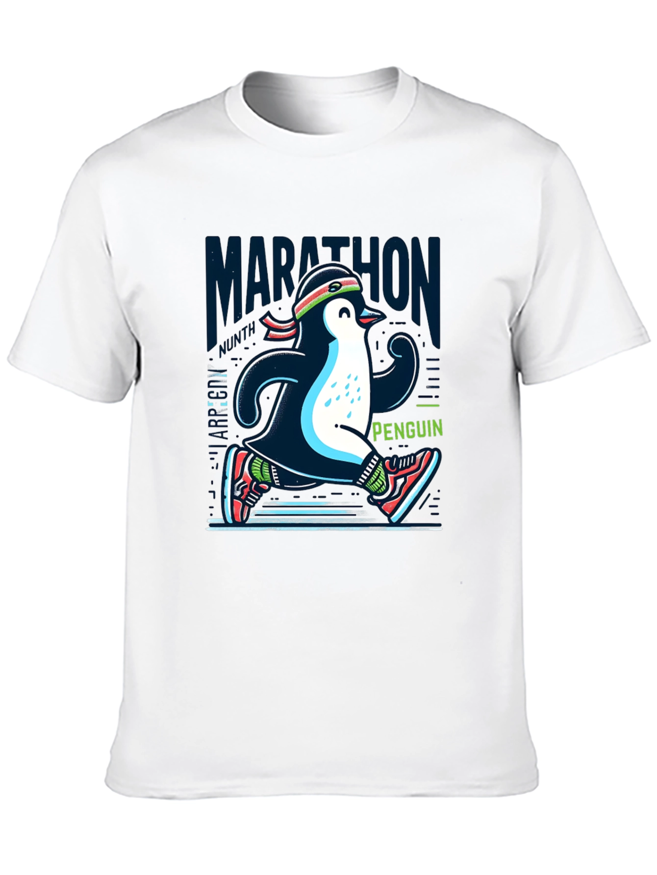 Marathon Penguin Running T-Shirt