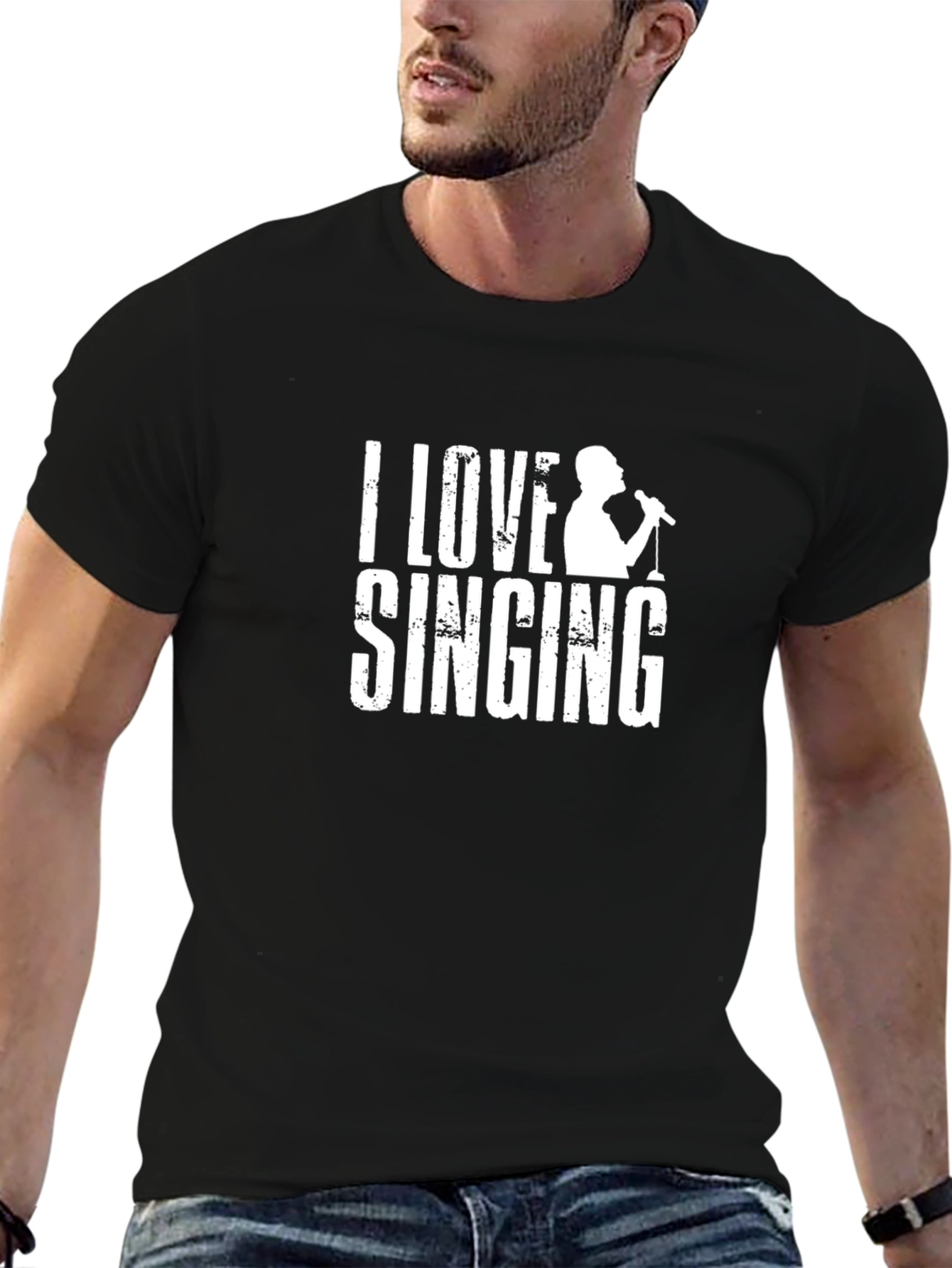 I Love Singing Black T-Shirt