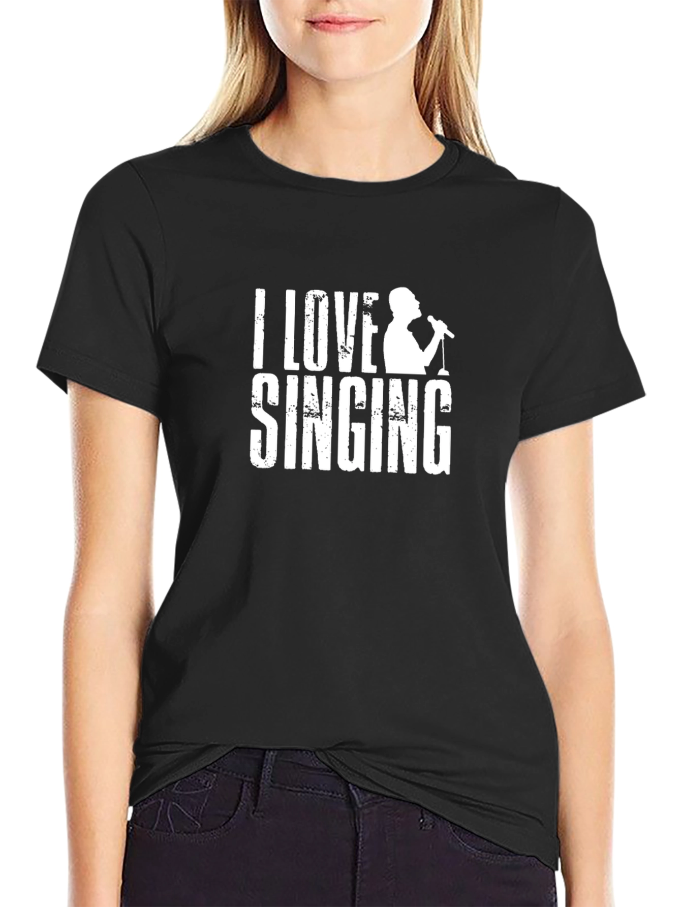 I Love Singing Black T-Shirt
