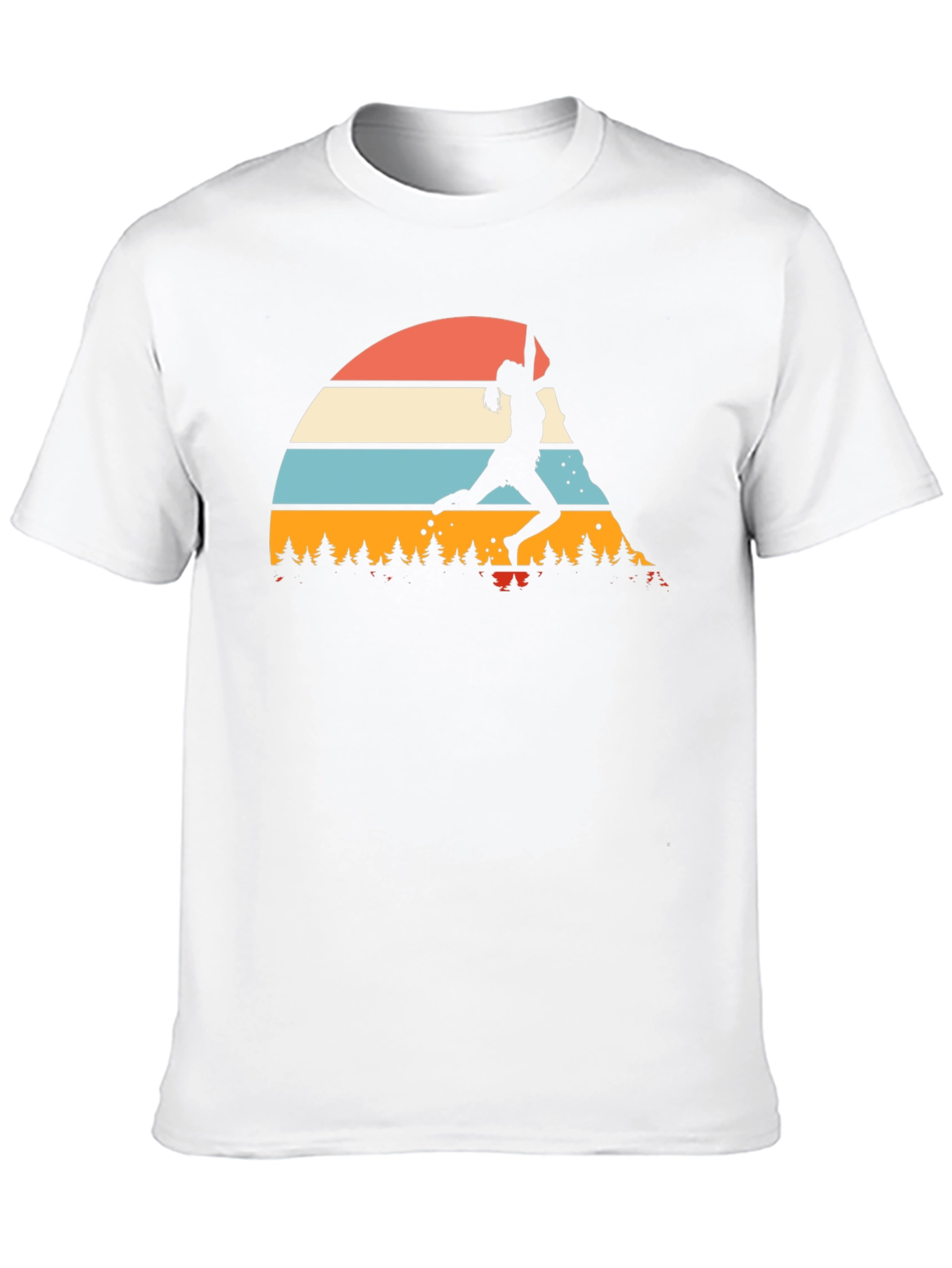 Climbing Retro Sunset Graphic Tee - Black