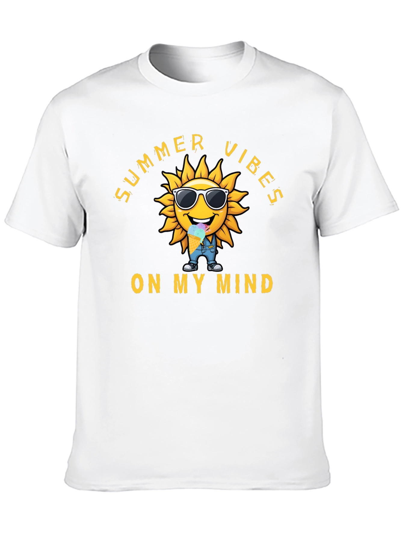 Summer Vibes Graphic Tee - Mens Black T-Shirt