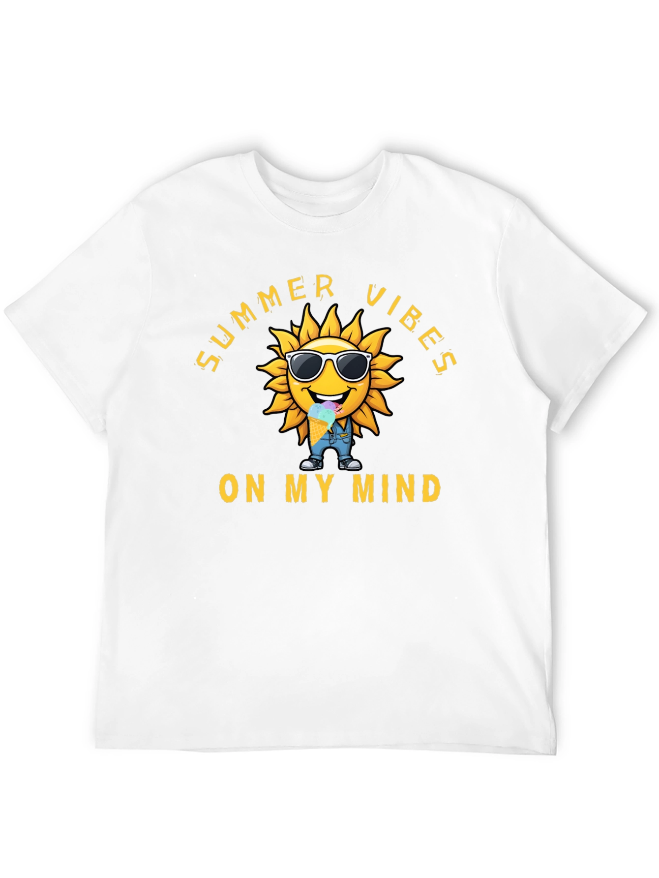 Summer Vibes Graphic Tee - Mens Black T-Shirt