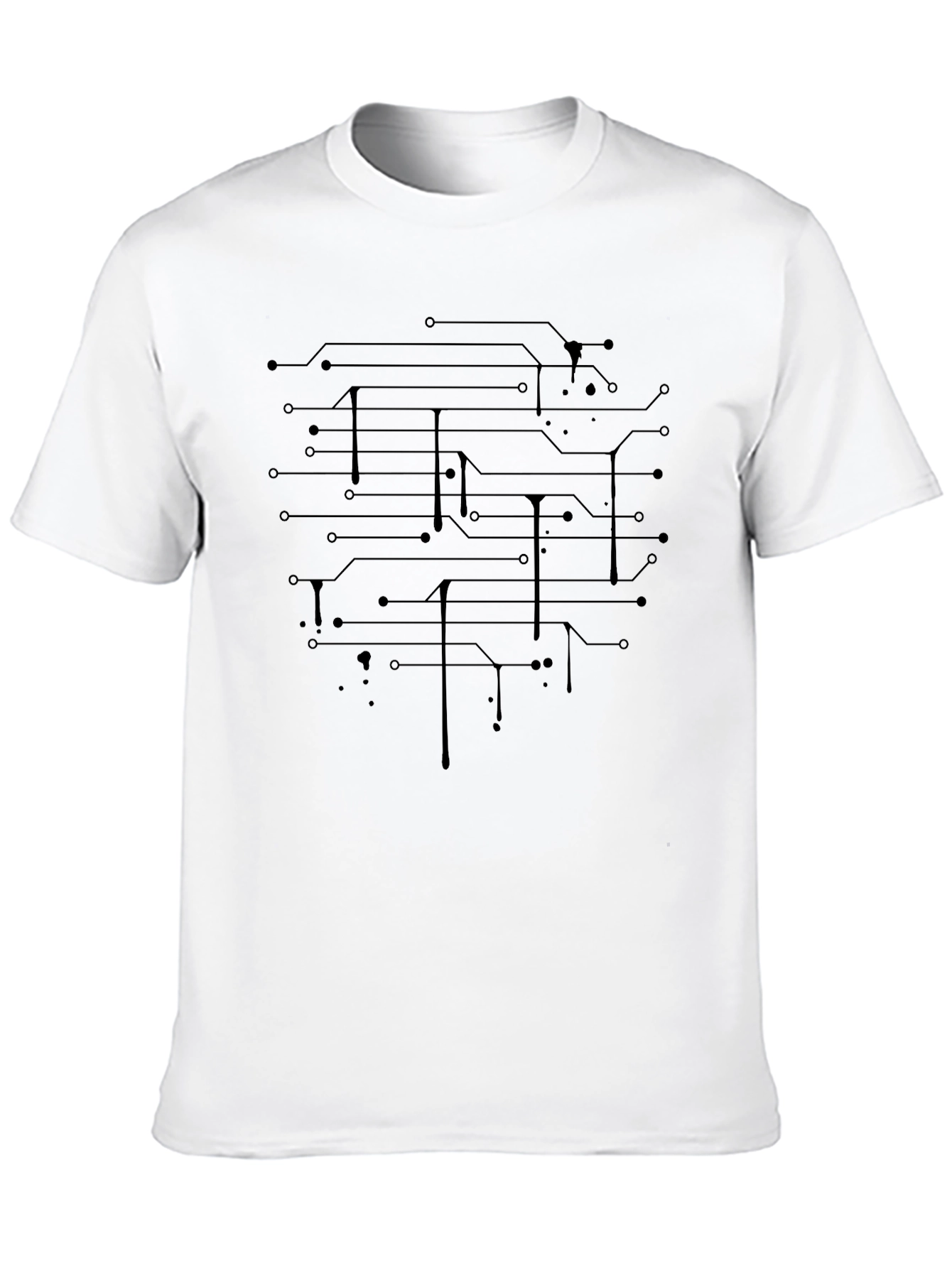 Circuit Drip Black Graphic Tee