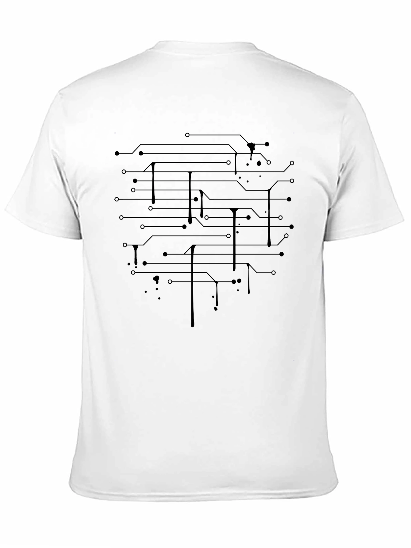 Circuit Drip Black Graphic Tee