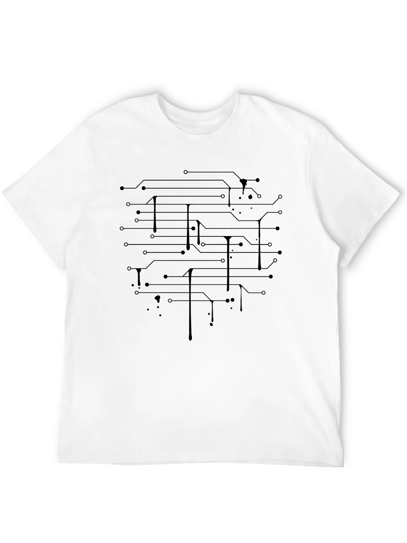 Circuit Drip Black Graphic Tee