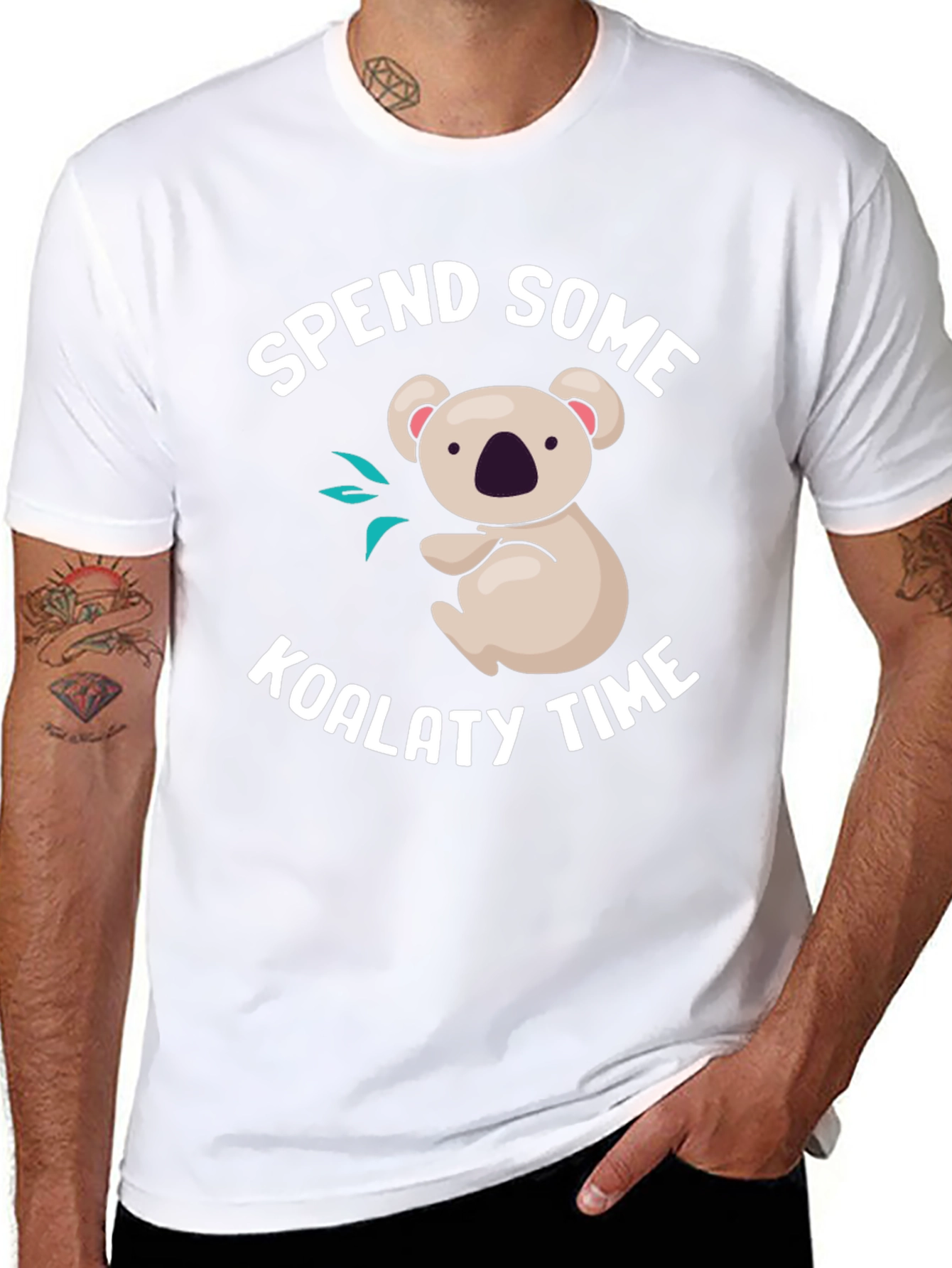 Koala-ty Time Black T-Shirt