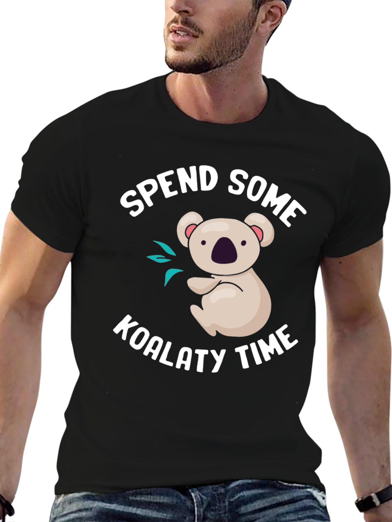 Koala-ty Time Black T-Shirt