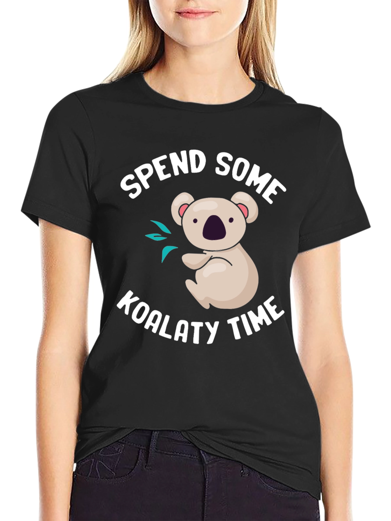 Koala-ty Time Black T-Shirt