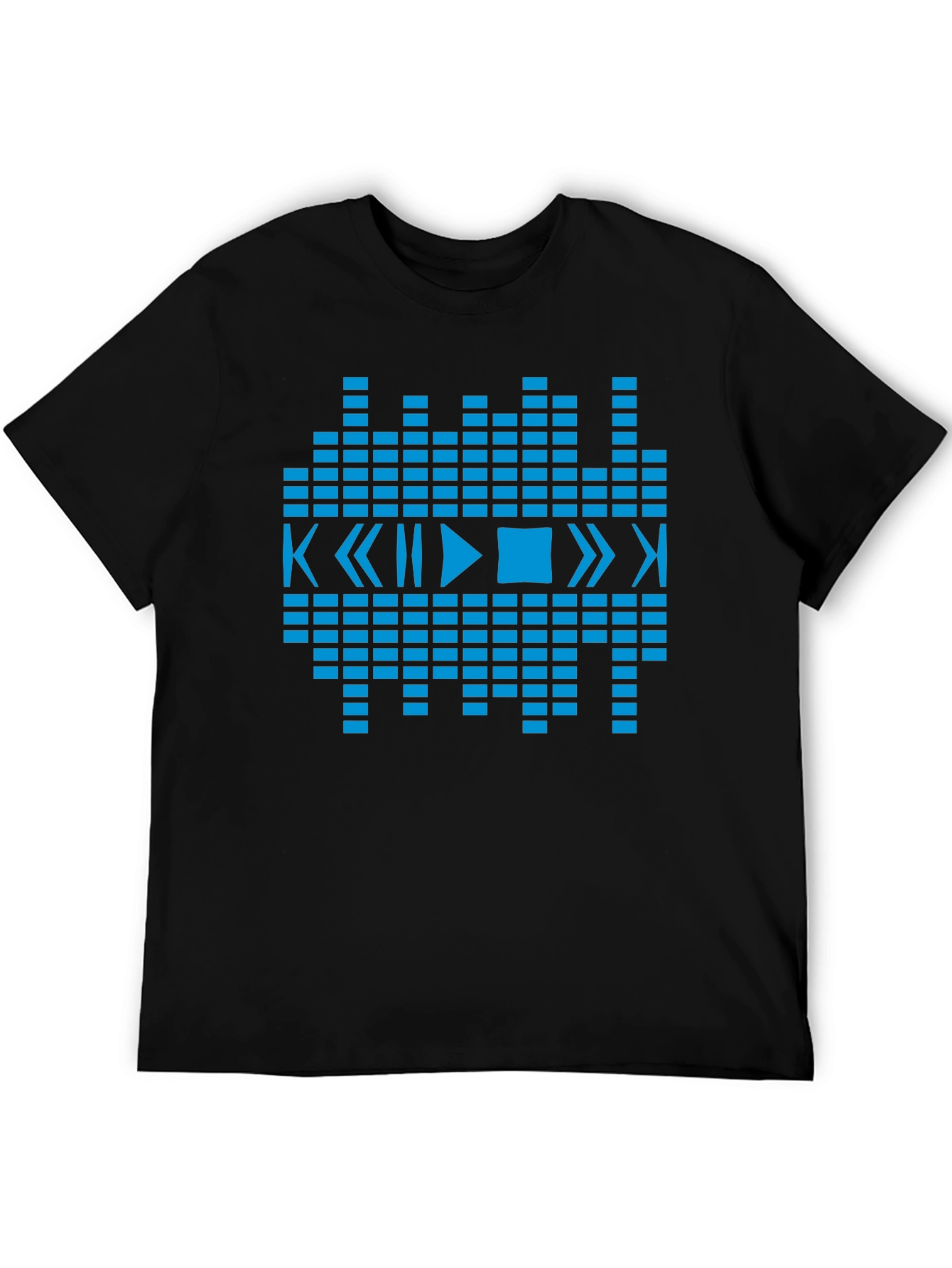 Geometric Music Graphic Tee - Black