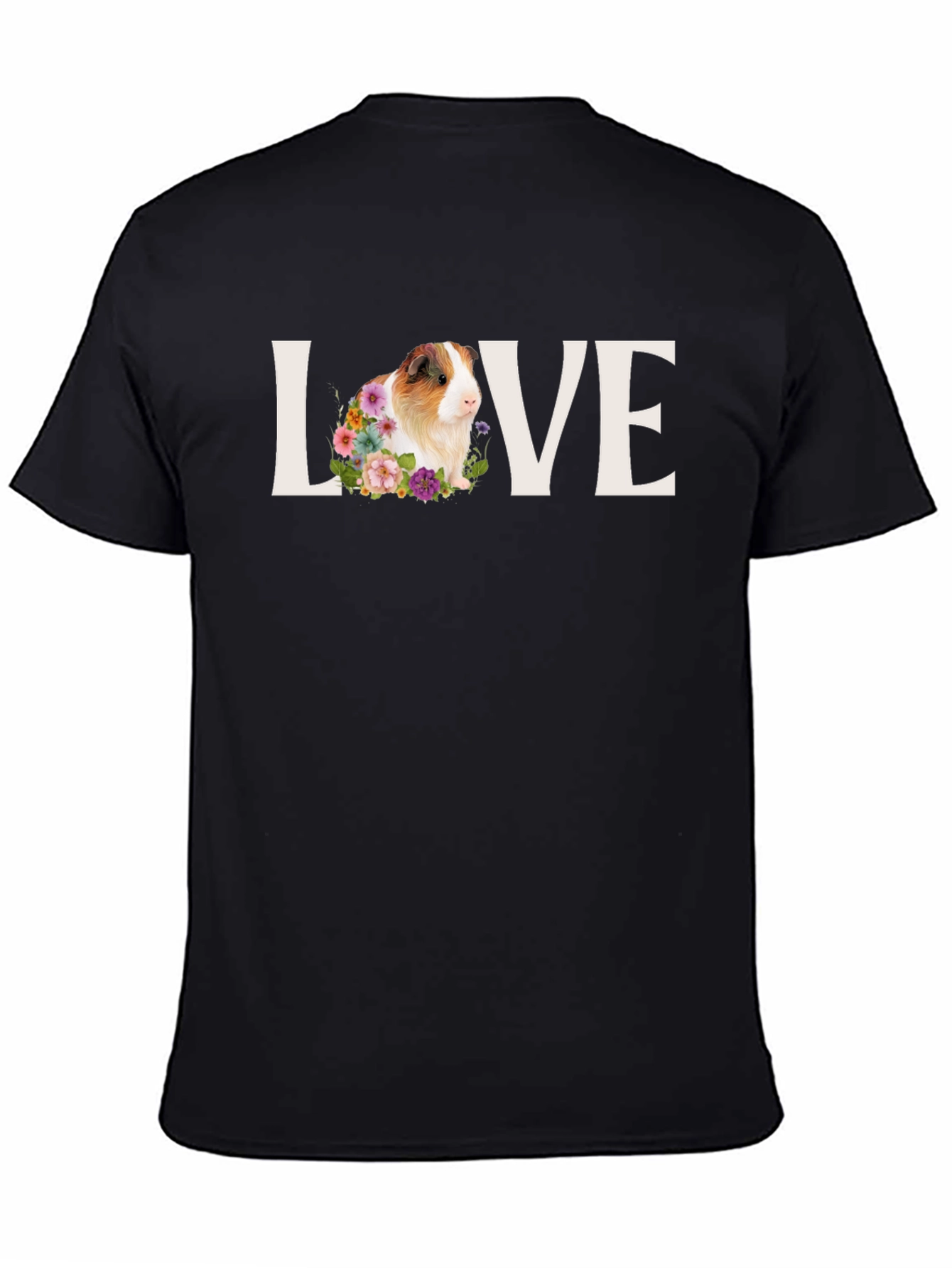 Love Guinea Pig Floral T-Shirt - Unisex Tee