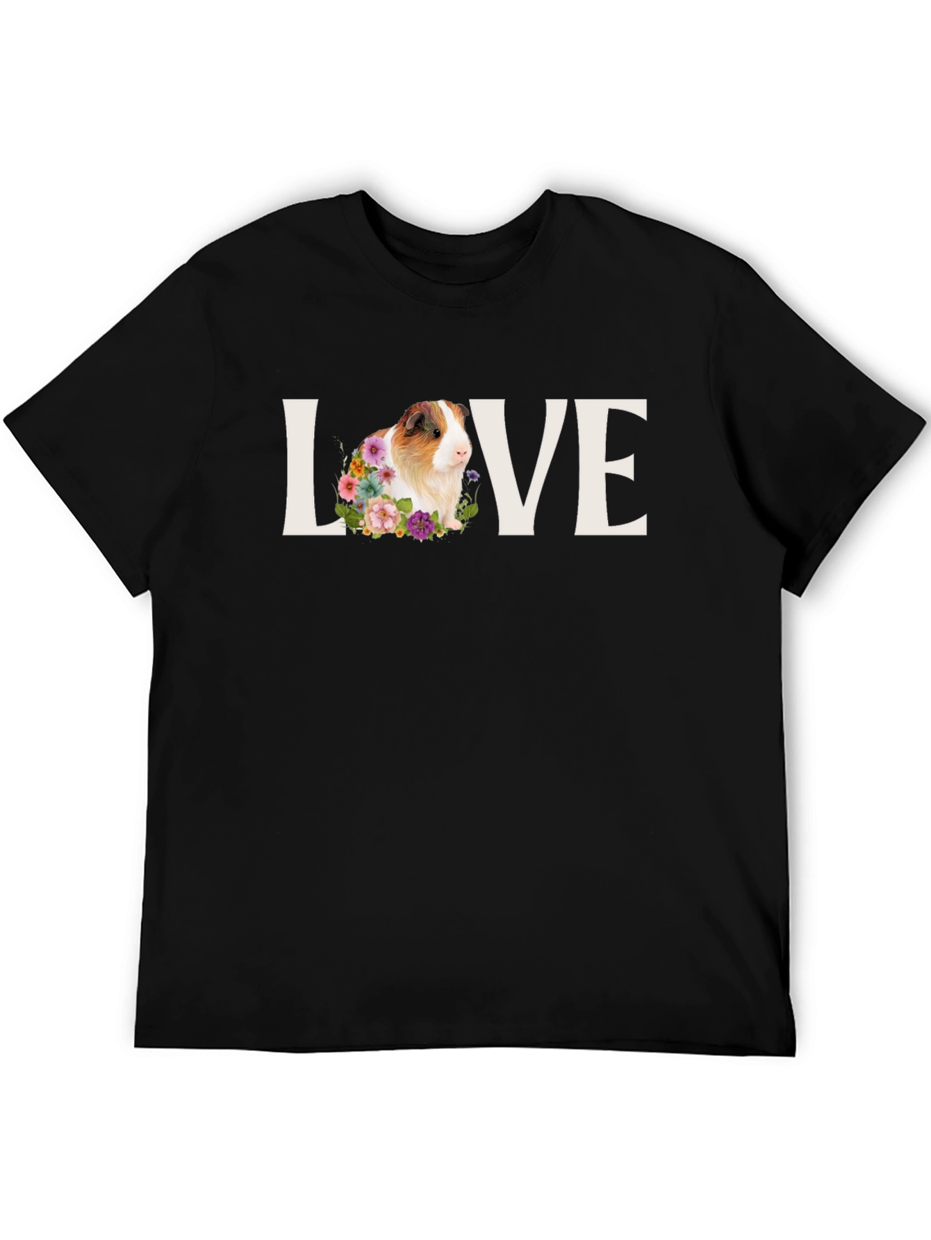 Love Guinea Pig Floral T-Shirt - Unisex Tee