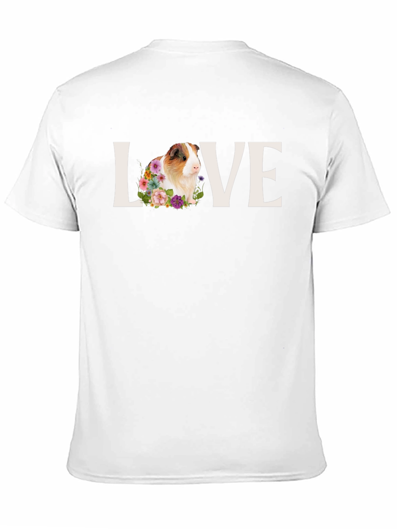 Love Guinea Pig Floral T-Shirt - Unisex Tee