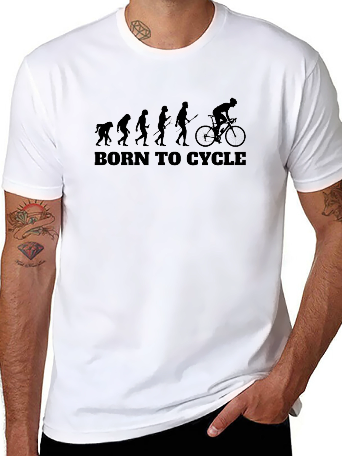 Born to Cycle Evolution Graphic T-Shirt