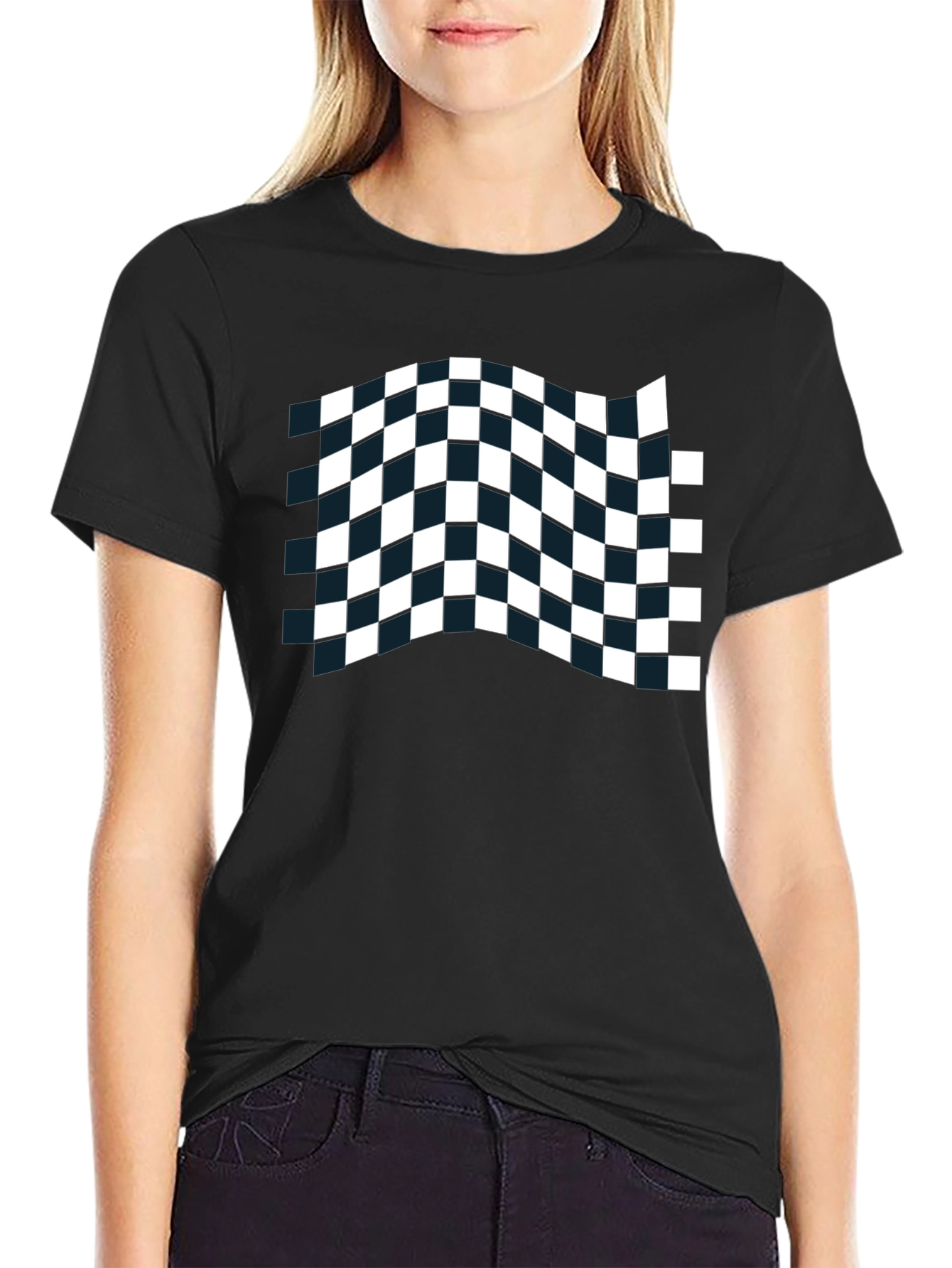 Checkered Flag Black T-Shirt