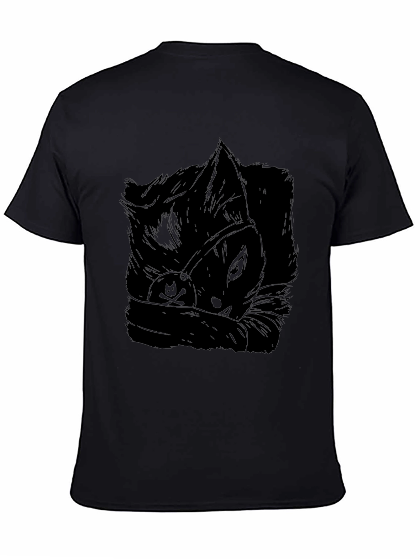 Pirate Cat Black T-Shirt - Mens Graphic Tee
