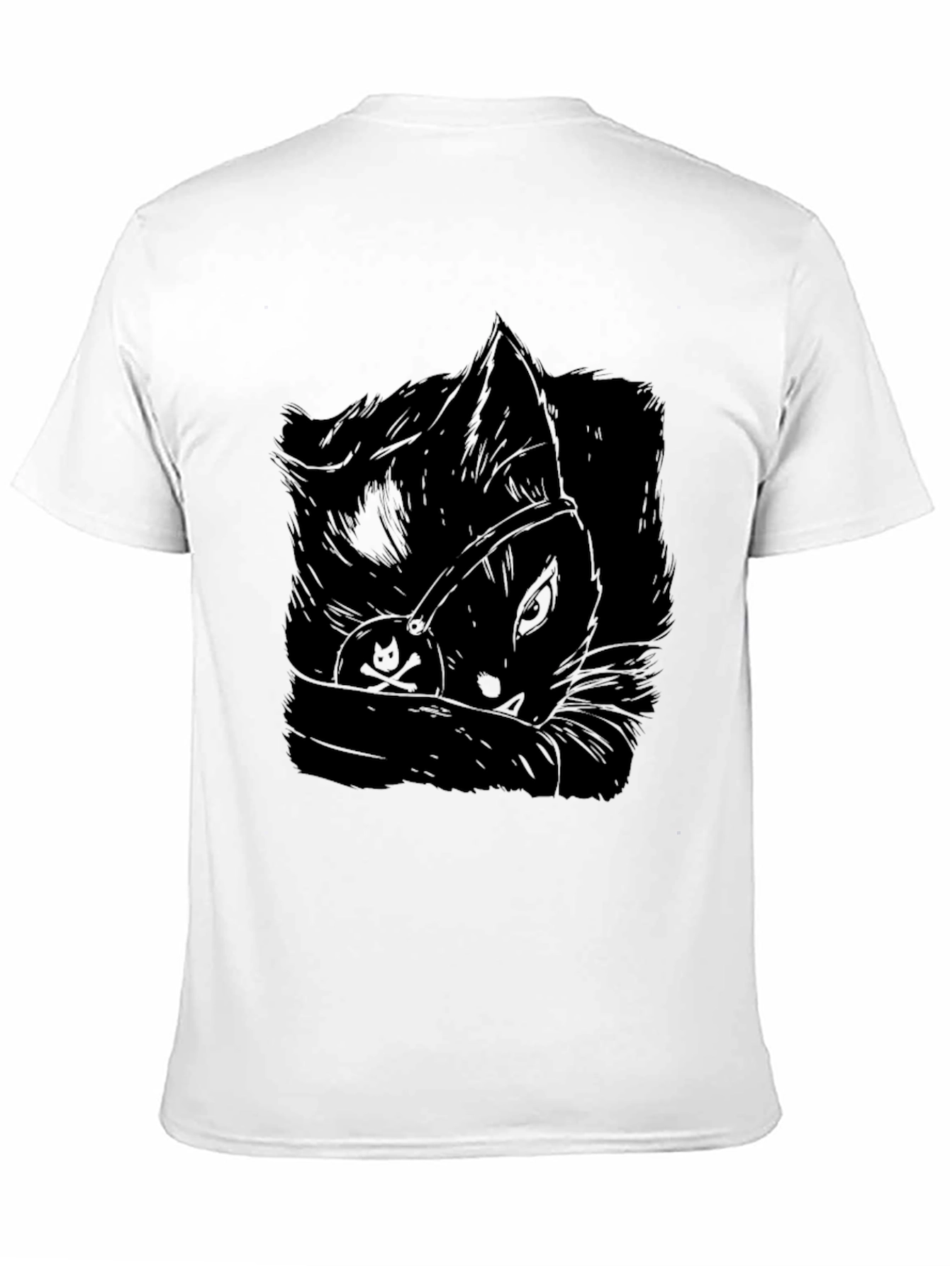 Pirate Cat Black T-Shirt - Mens Graphic Tee