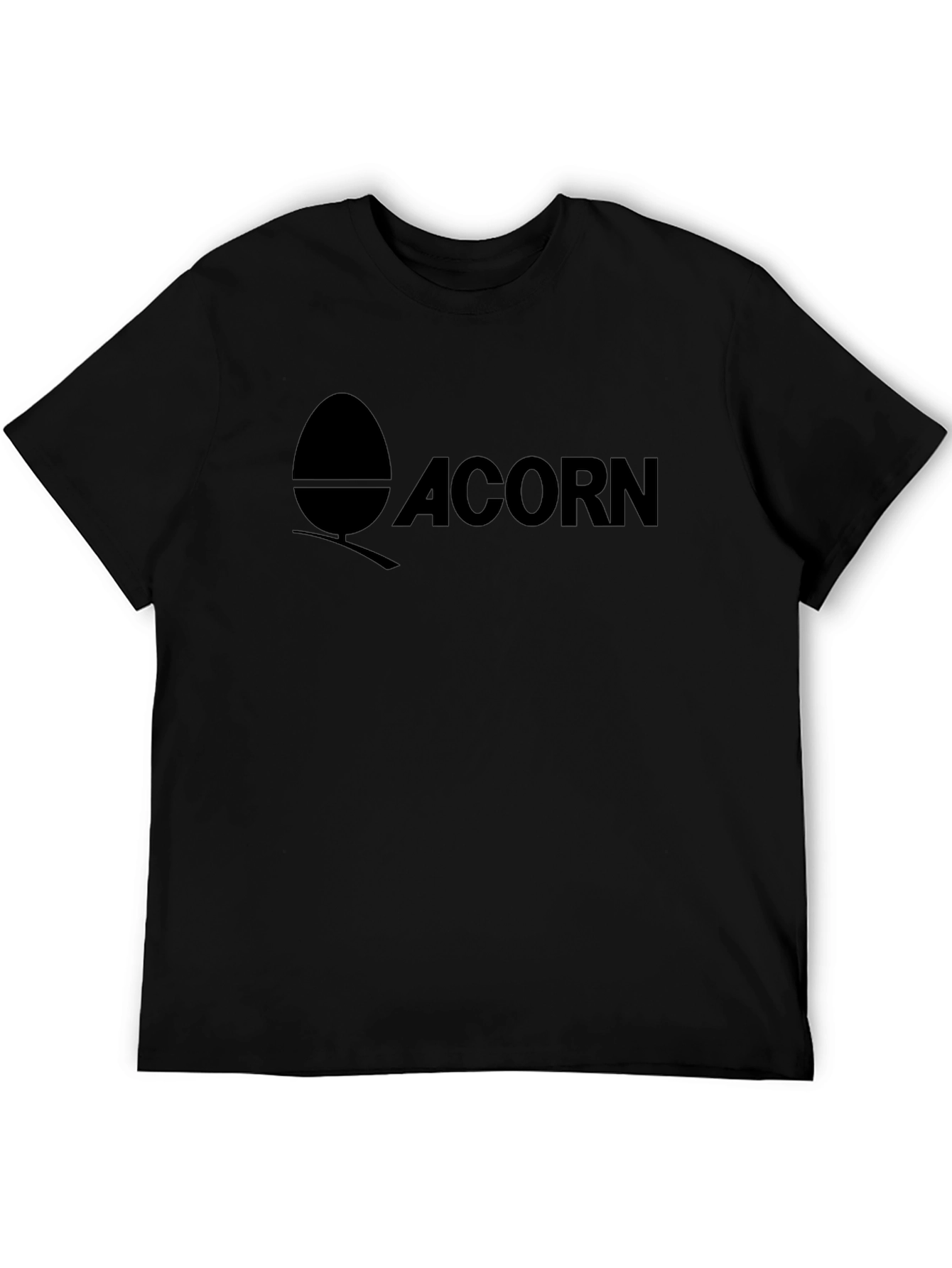 Acorn Logo Graphic Black T-Shirt
