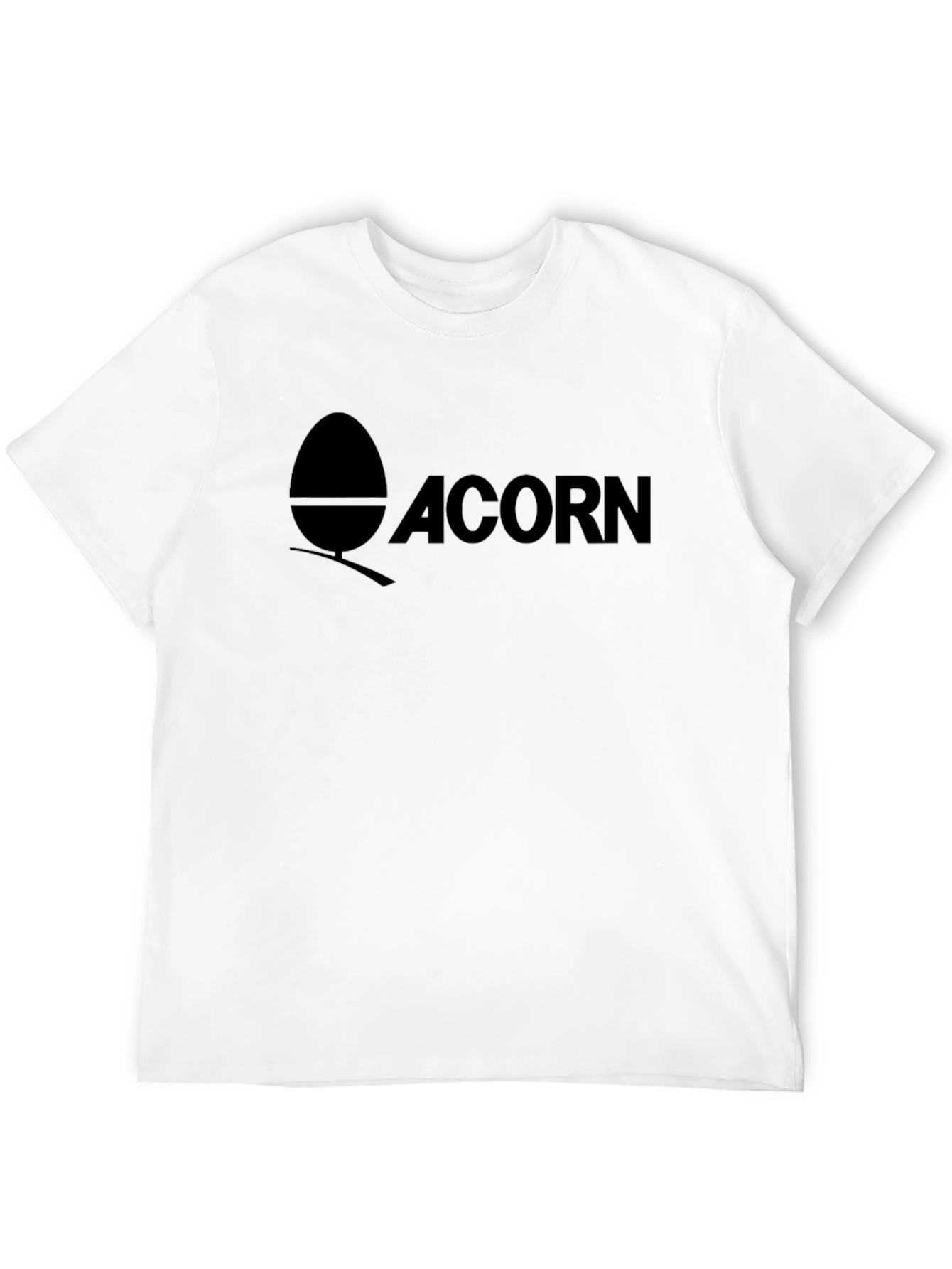 Acorn Logo Graphic Black T-Shirt