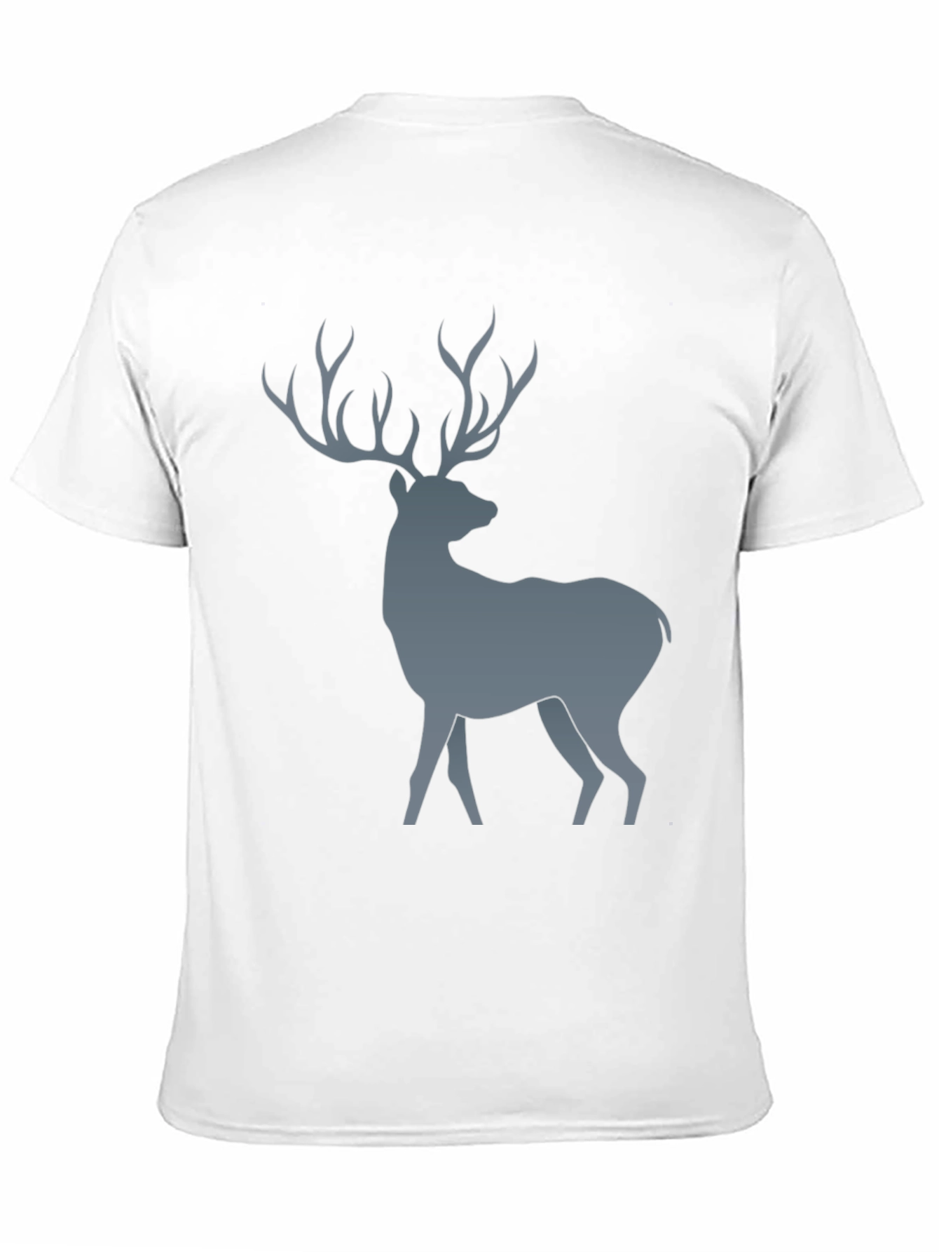 Deer Graphic Print Black T-Shirt