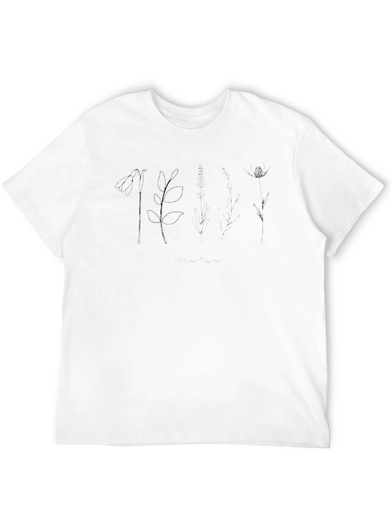 Botanical Sketch Tee - Black Unisex