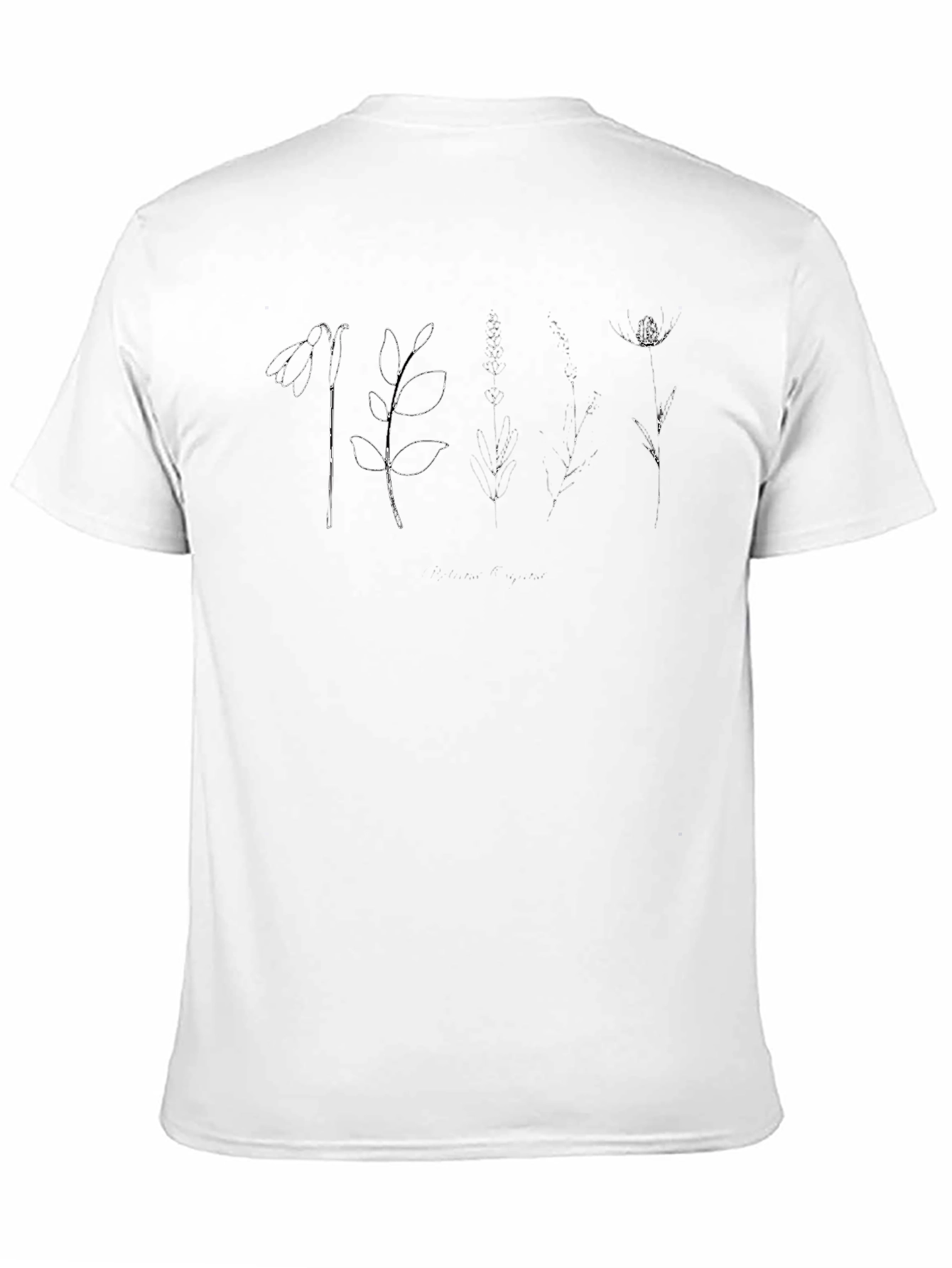 Botanical Sketch Tee - Black Unisex