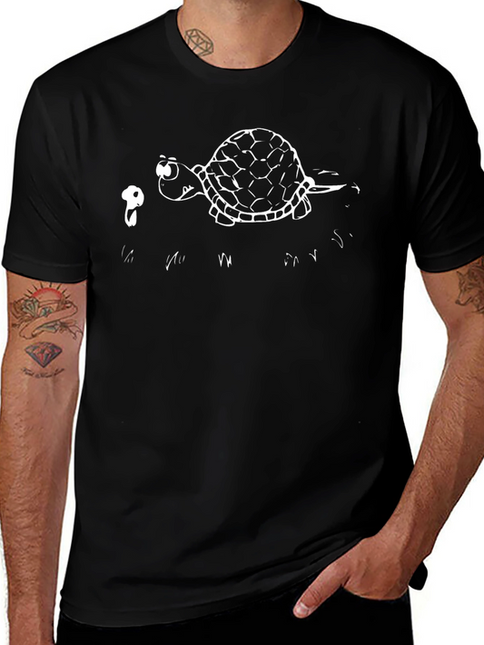 Turtle and Snail Friends Black T-Shirt