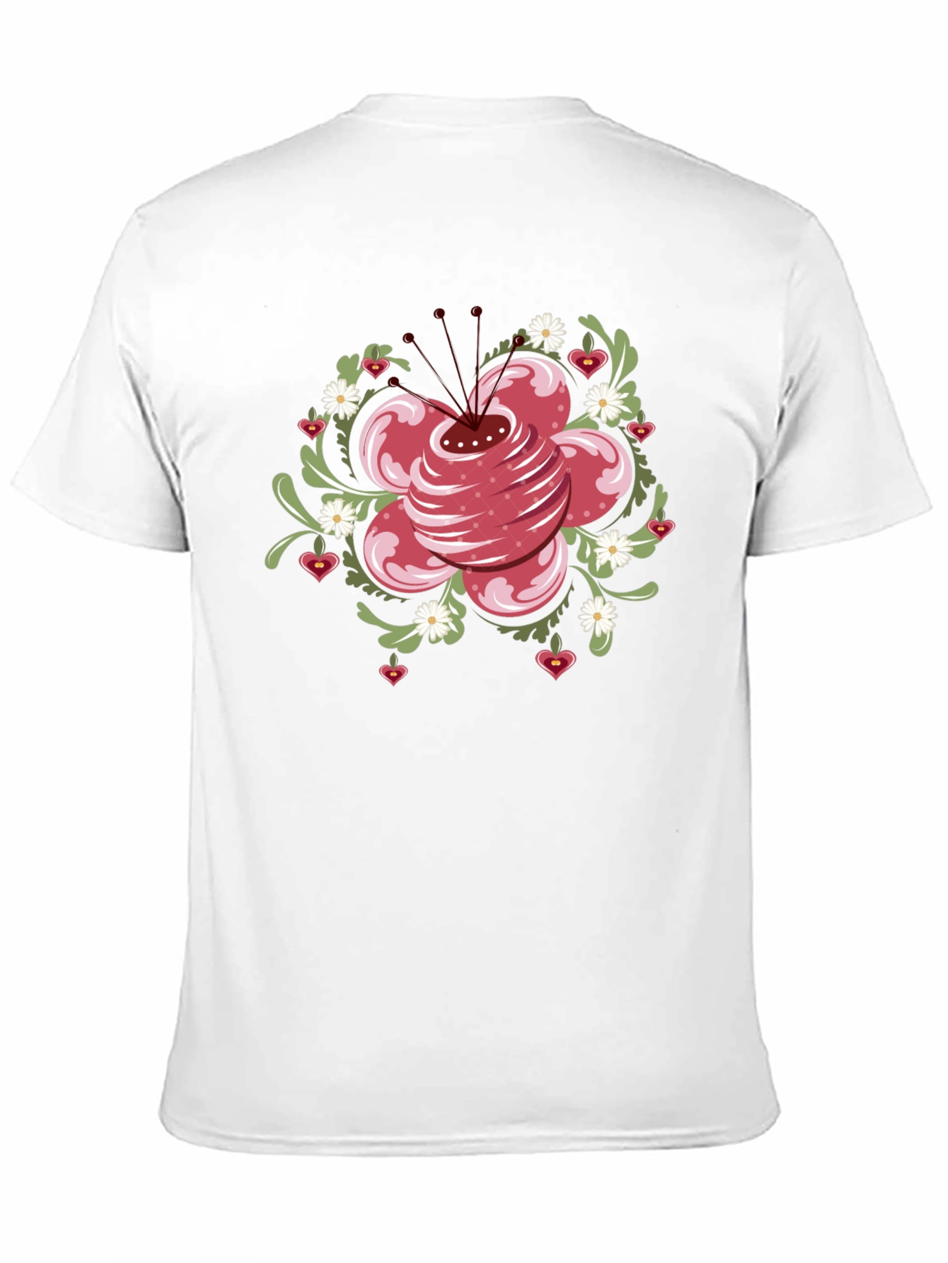 Floral Heart T-Shirt - Black