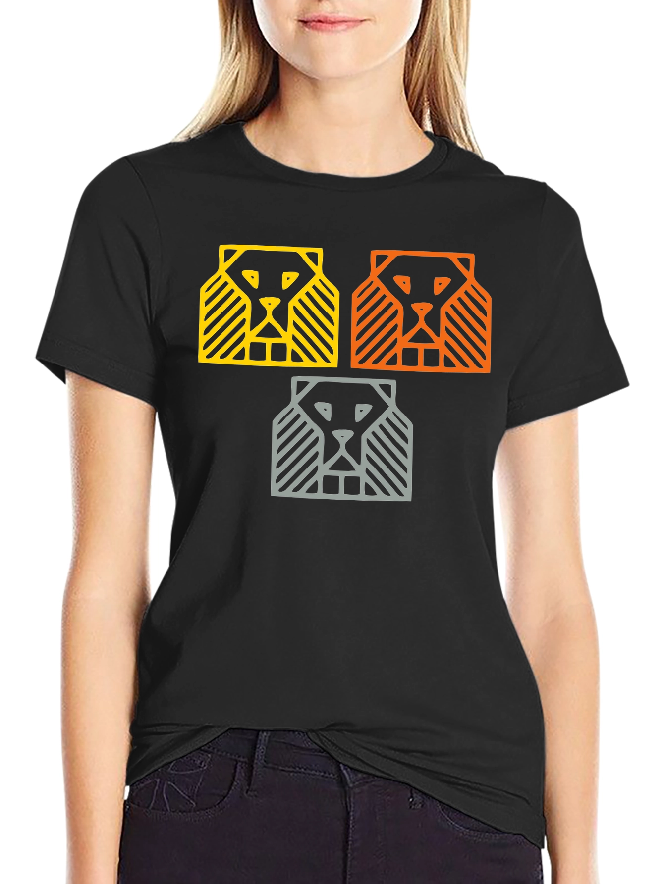 Abstract Lion Graphic Tee