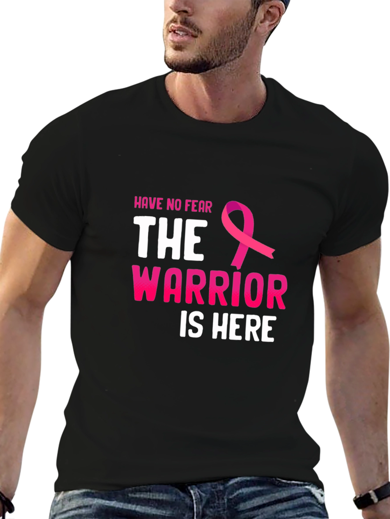 Warrior is Here Breast Cancer Awareness T-Shirt