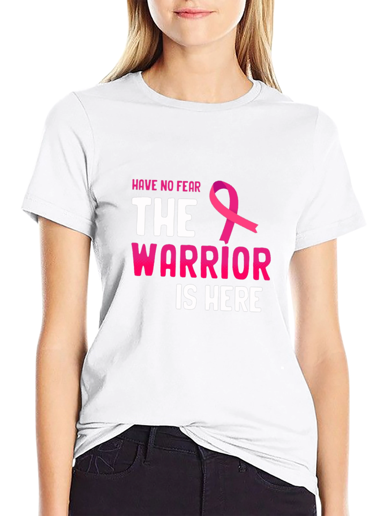 Warrior is Here Breast Cancer Awareness T-Shirt