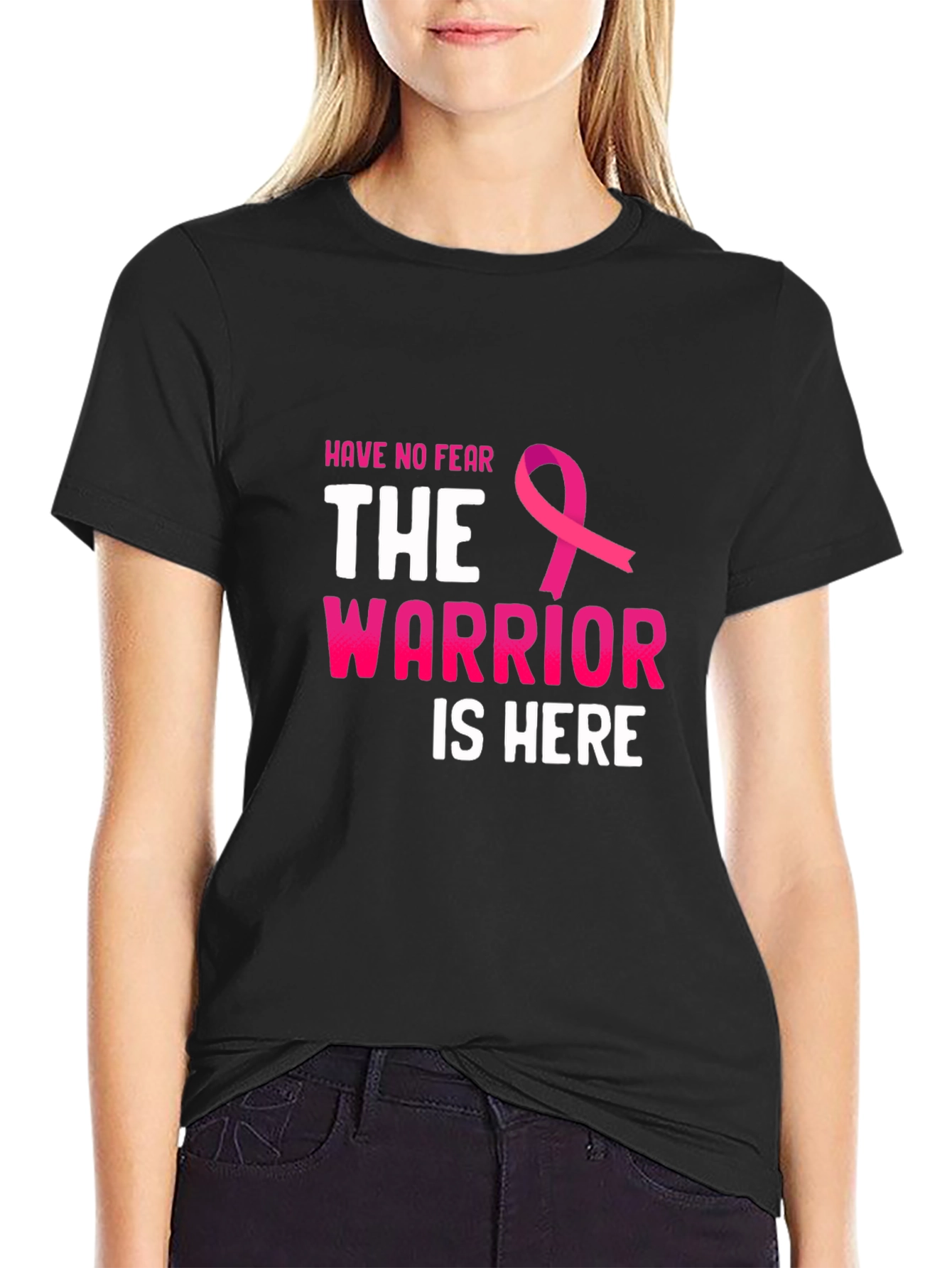 Warrior is Here Breast Cancer Awareness T-Shirt