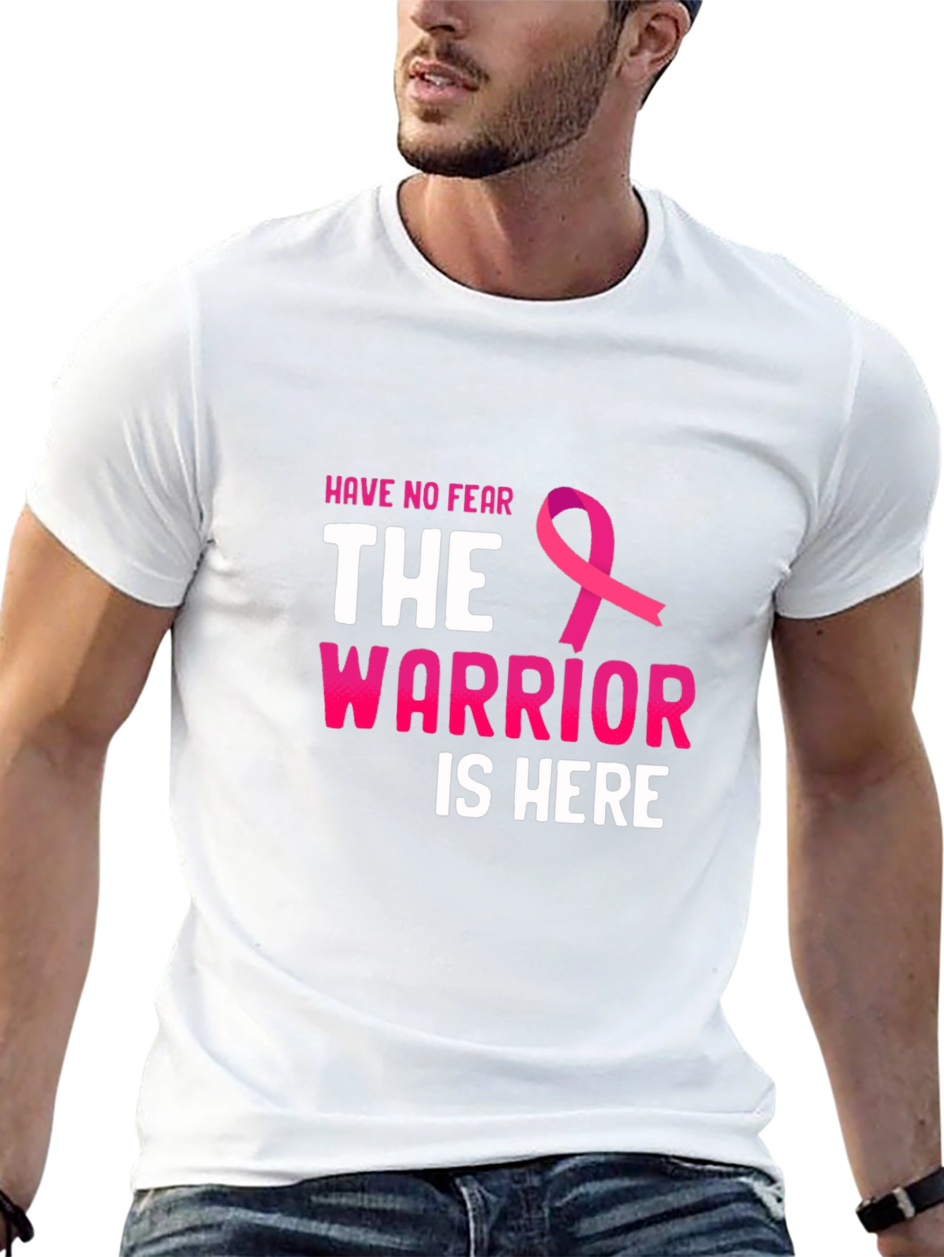 Warrior is Here Breast Cancer Awareness T-Shirt