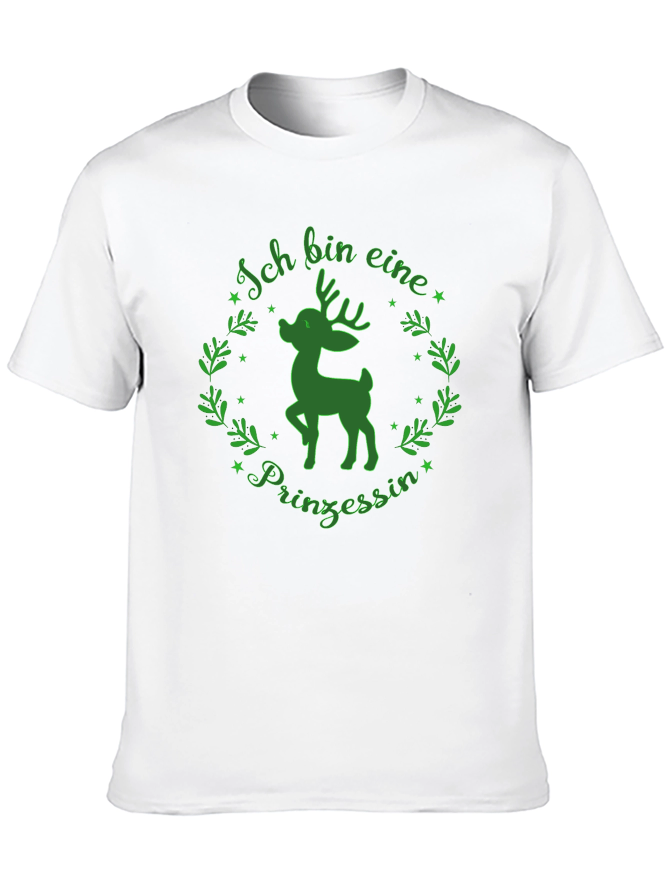Ich Bin Eine Prinzessin Deer T-Shirt - Green Design